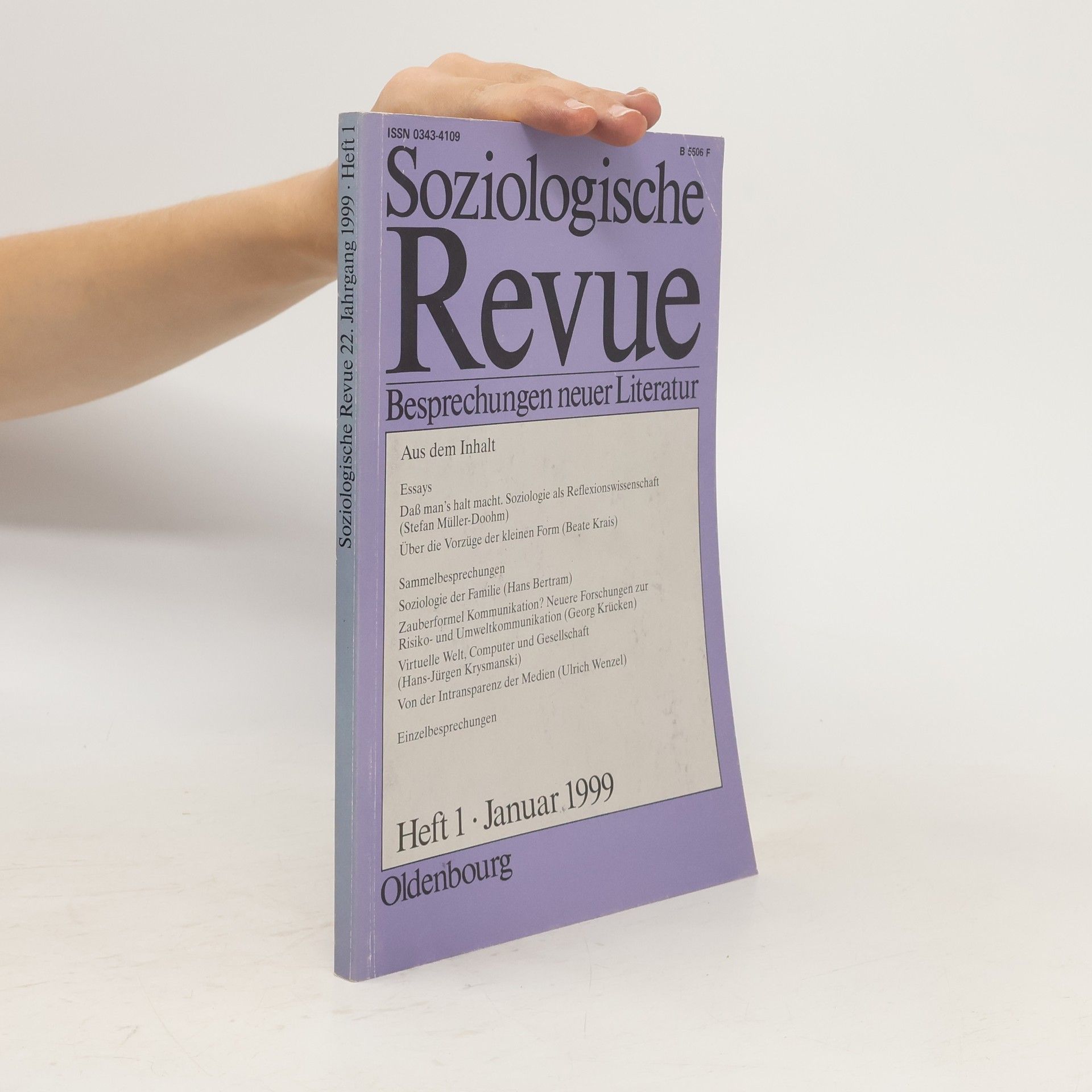 Collectif d'auteurs Soziologische Revue. Heft 1