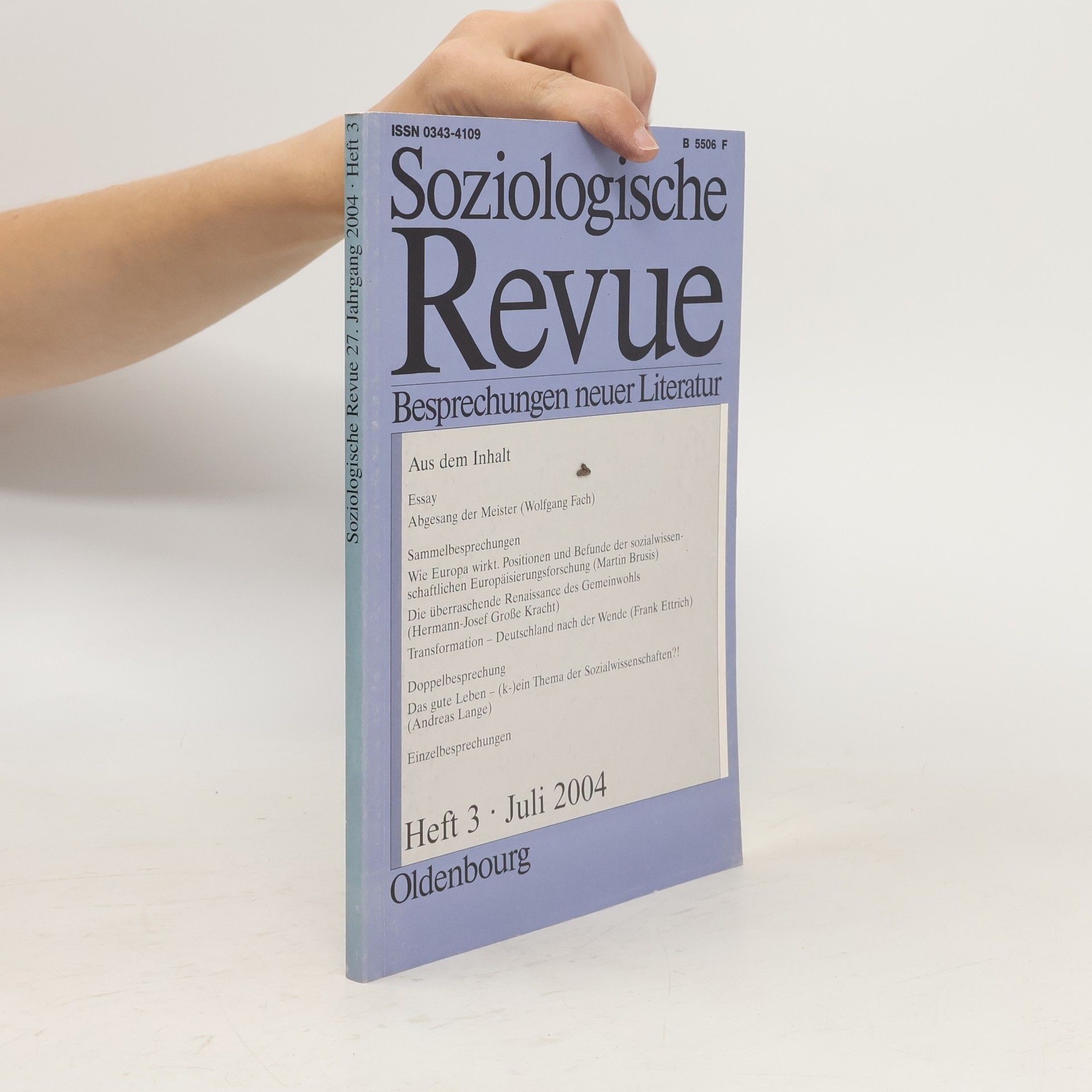 Autorenkollektiv Soziologische Revue. Besprechungen neuer Literatur. Heft 3