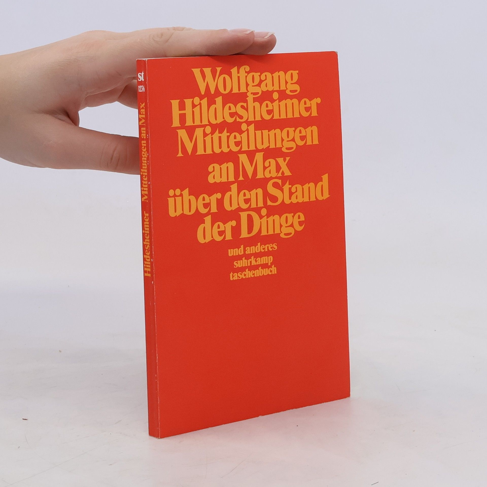 Wolfgang Hildesheimer Mitteilungen an Max