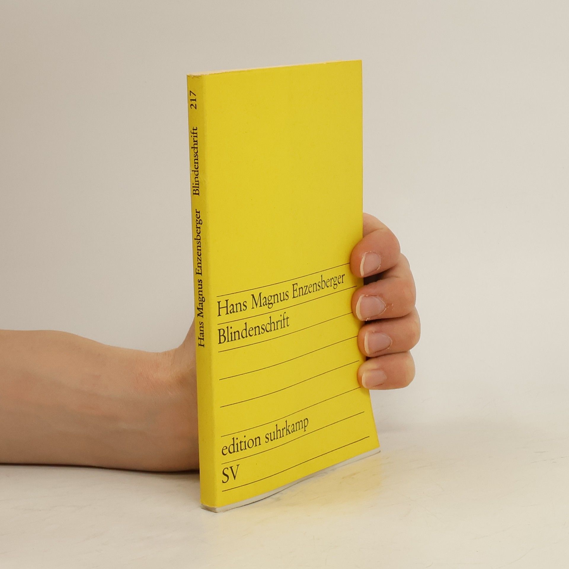 Hans Magnus Enzensberger Blindenschrift