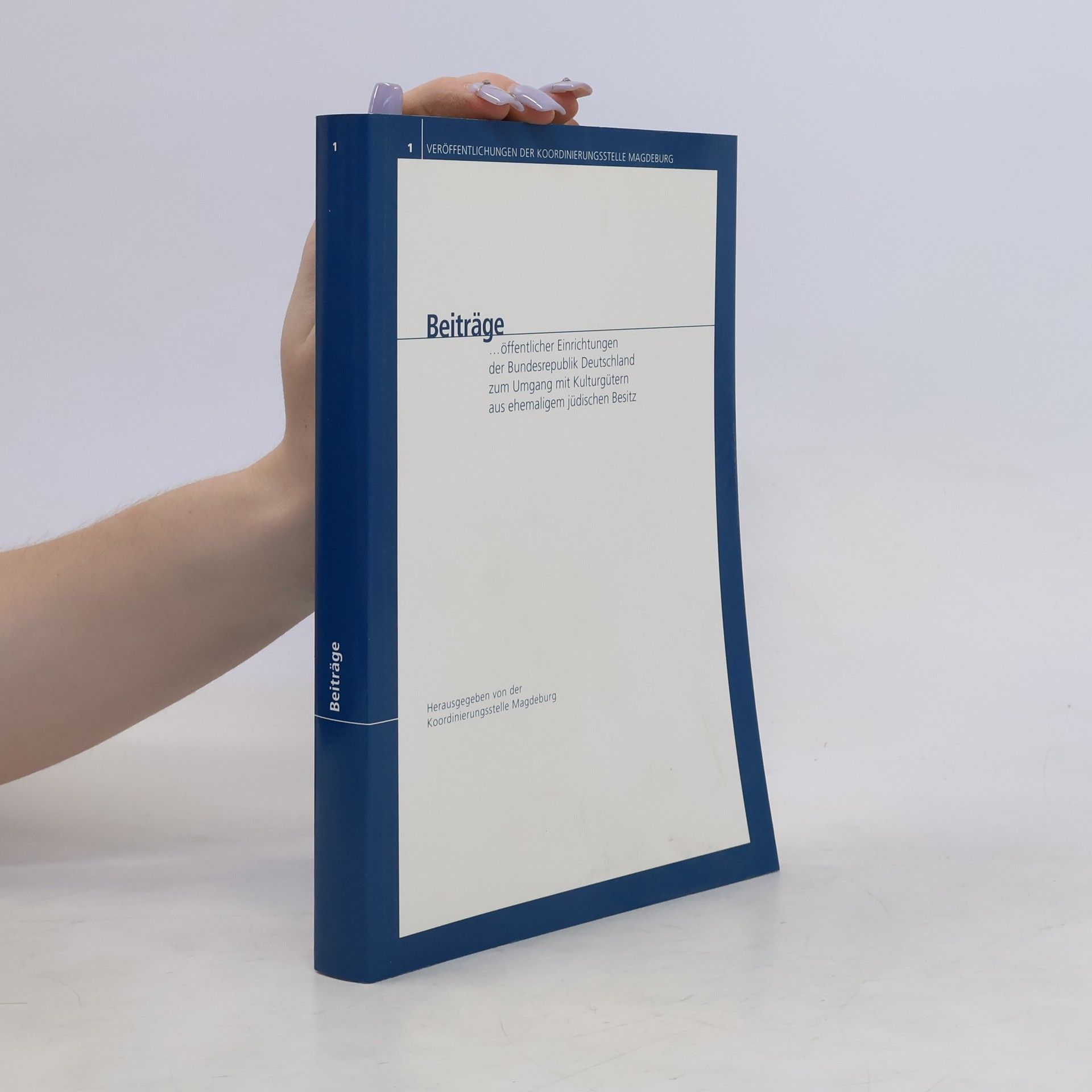 Ulf Ha der Beiträge öffentlicher Einrichtungen der Bundesrepublik Deutschland zum Umgang mit Kulturgütern aus ehemaligem jüdischen Besitz