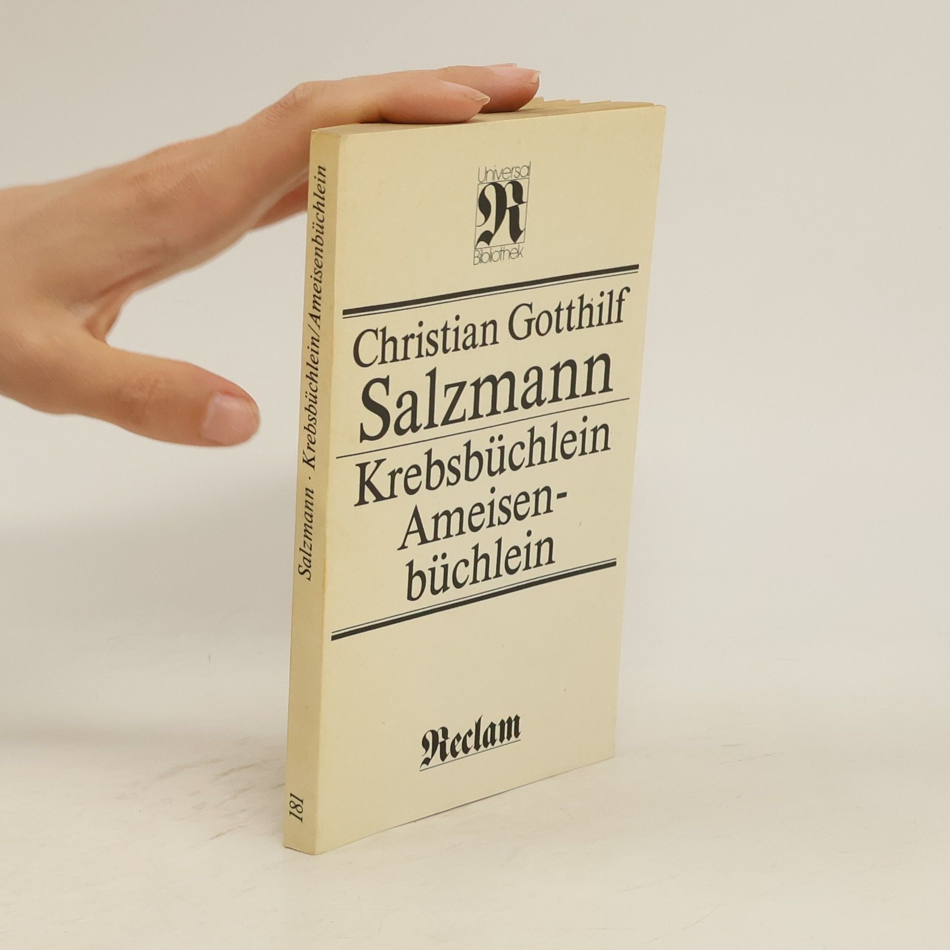 Christian Gotthilf Salzmann Krebsbüchlein Ameisenbüchlein