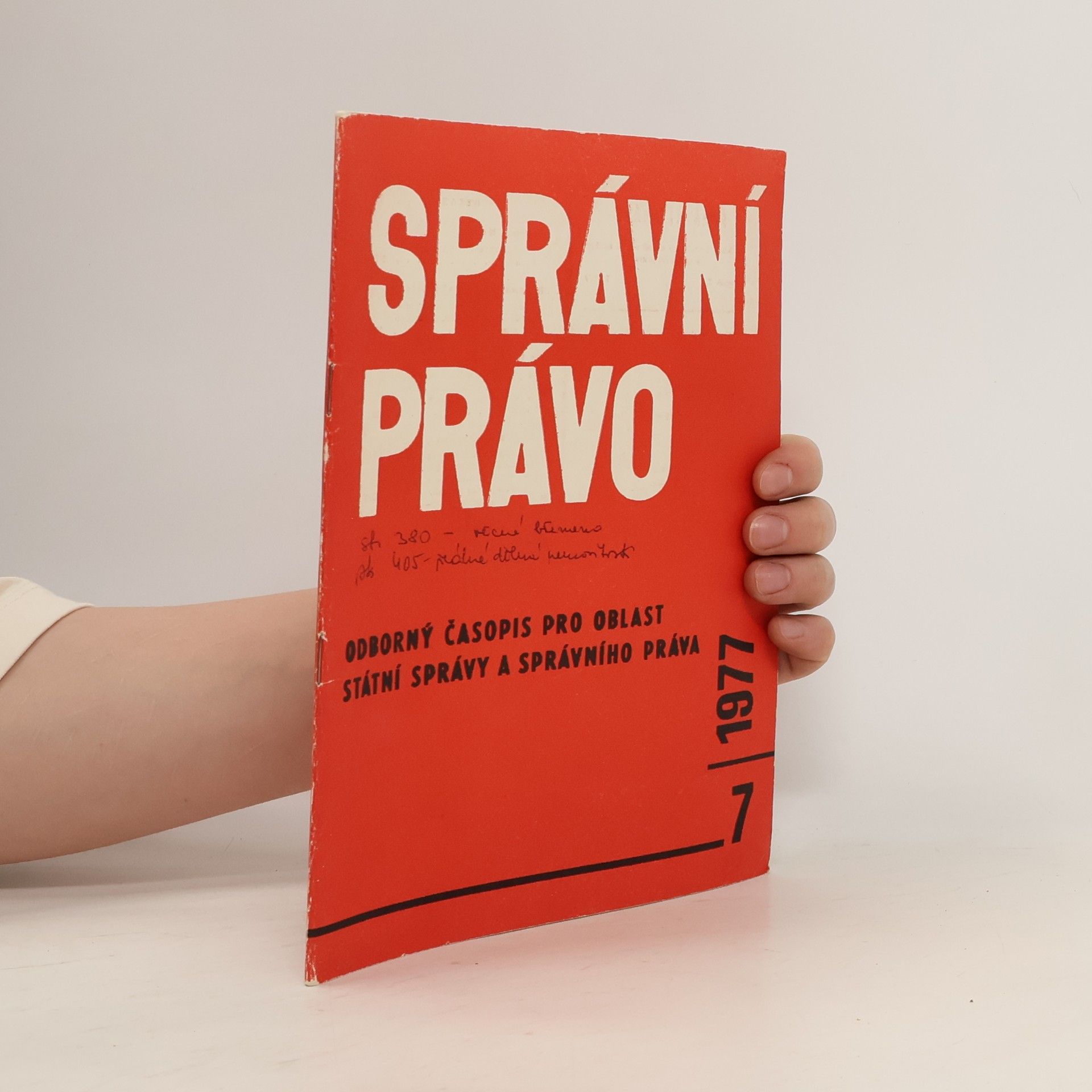 Autores varios Správní právo 7/1977