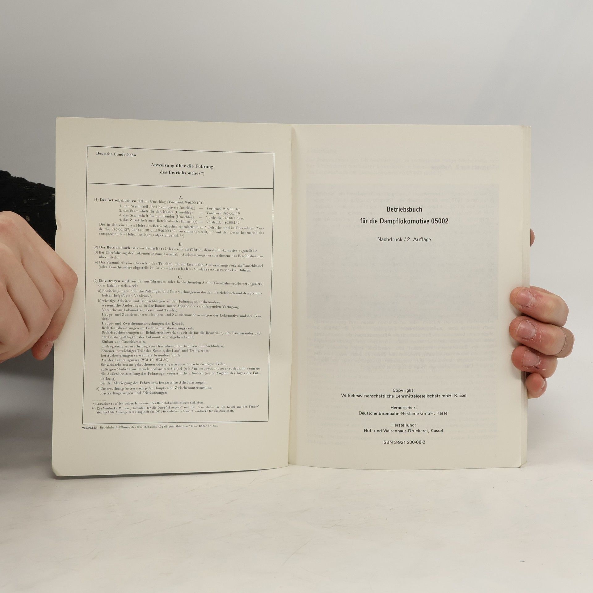 kolektiv Betriebsbuch für die Dampflokomotive 05002