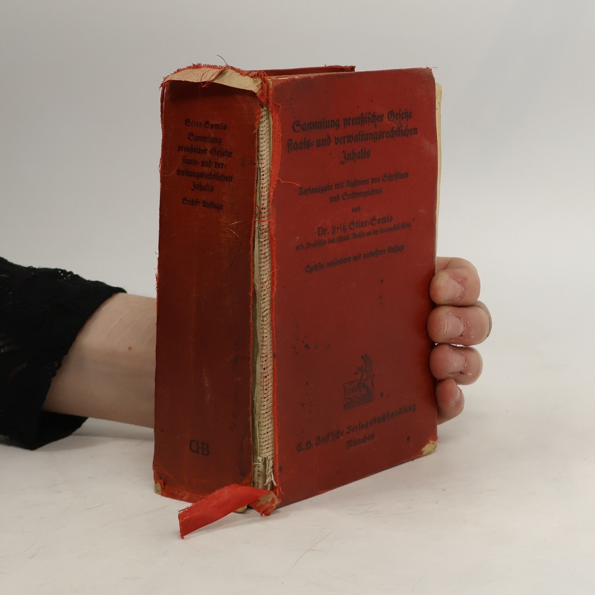 Fritz Stier-Somlo Sammlung preußischer Gesetze staats= und verwaltungsrechtlichen Inhalts