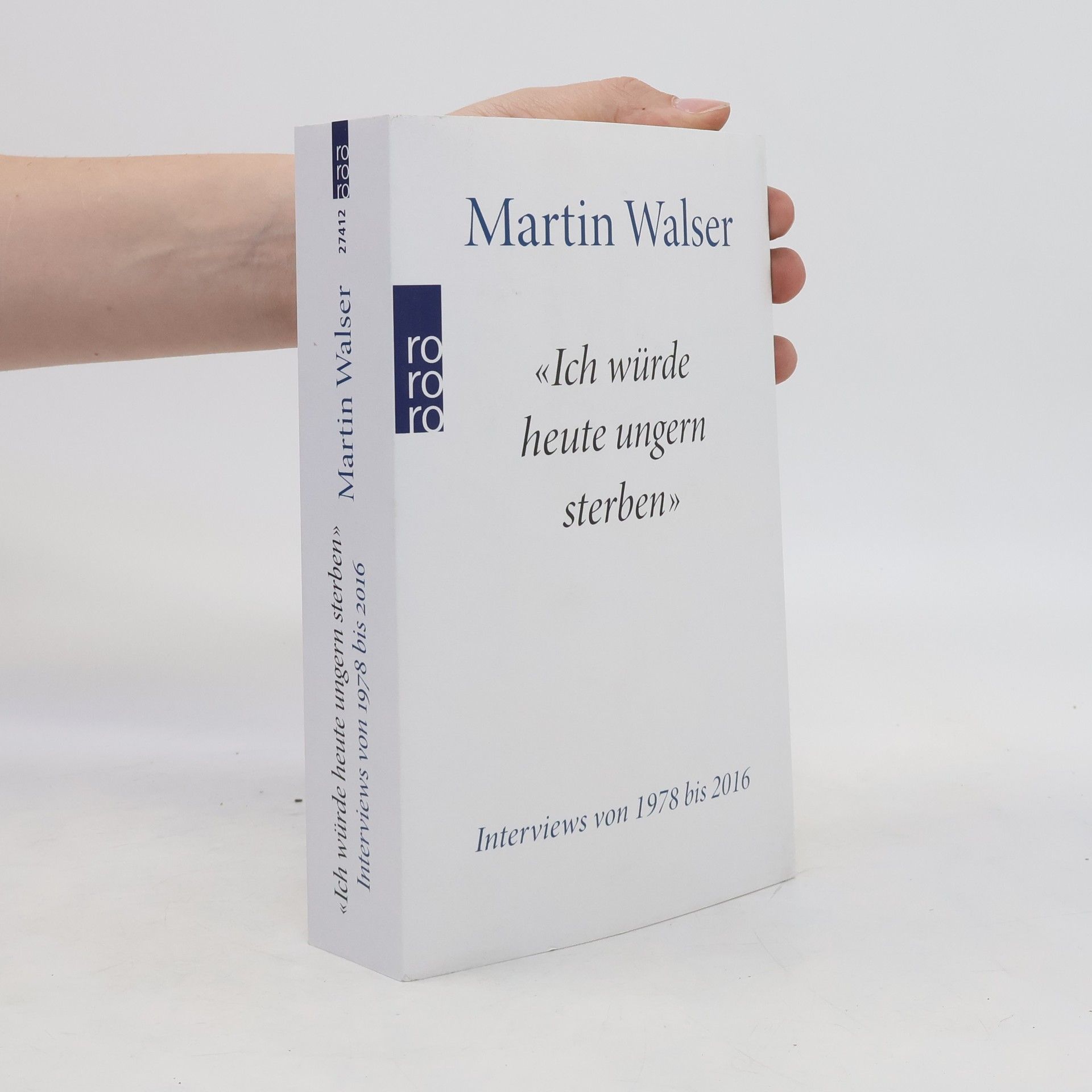 Martin Walser "Ich würde heute ungern sterben"