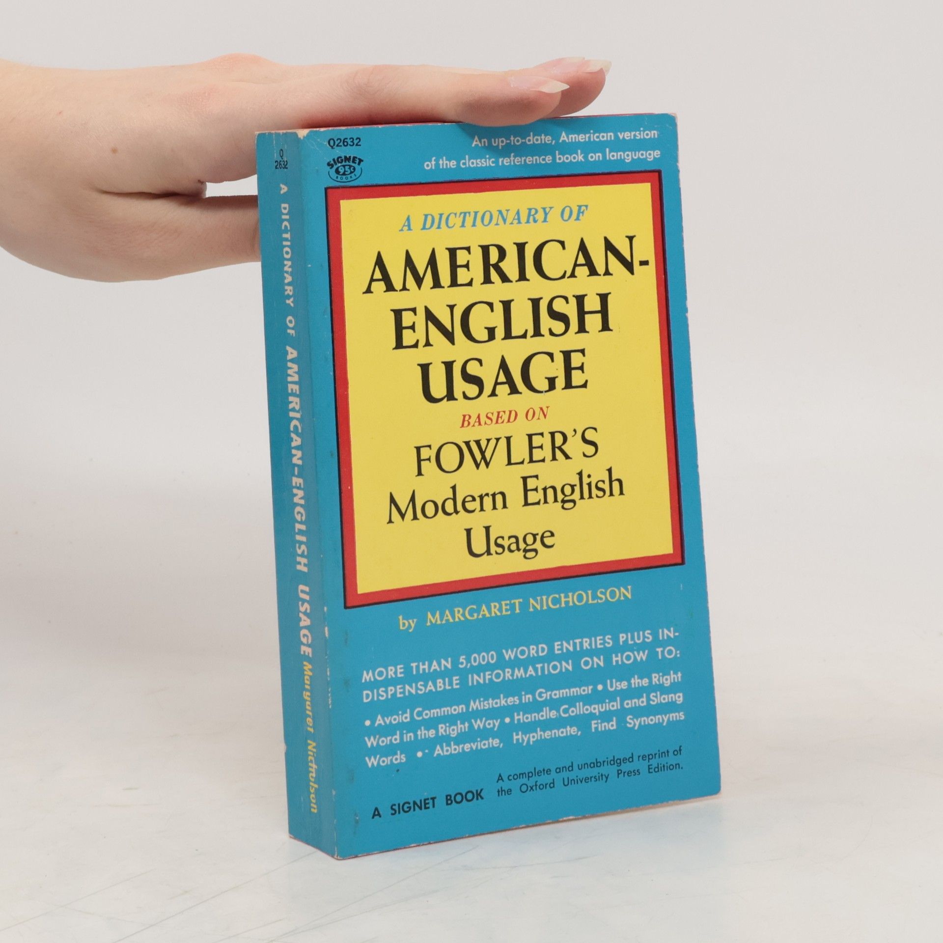 Margaret Nicholson A Dictionary of American-English Usage