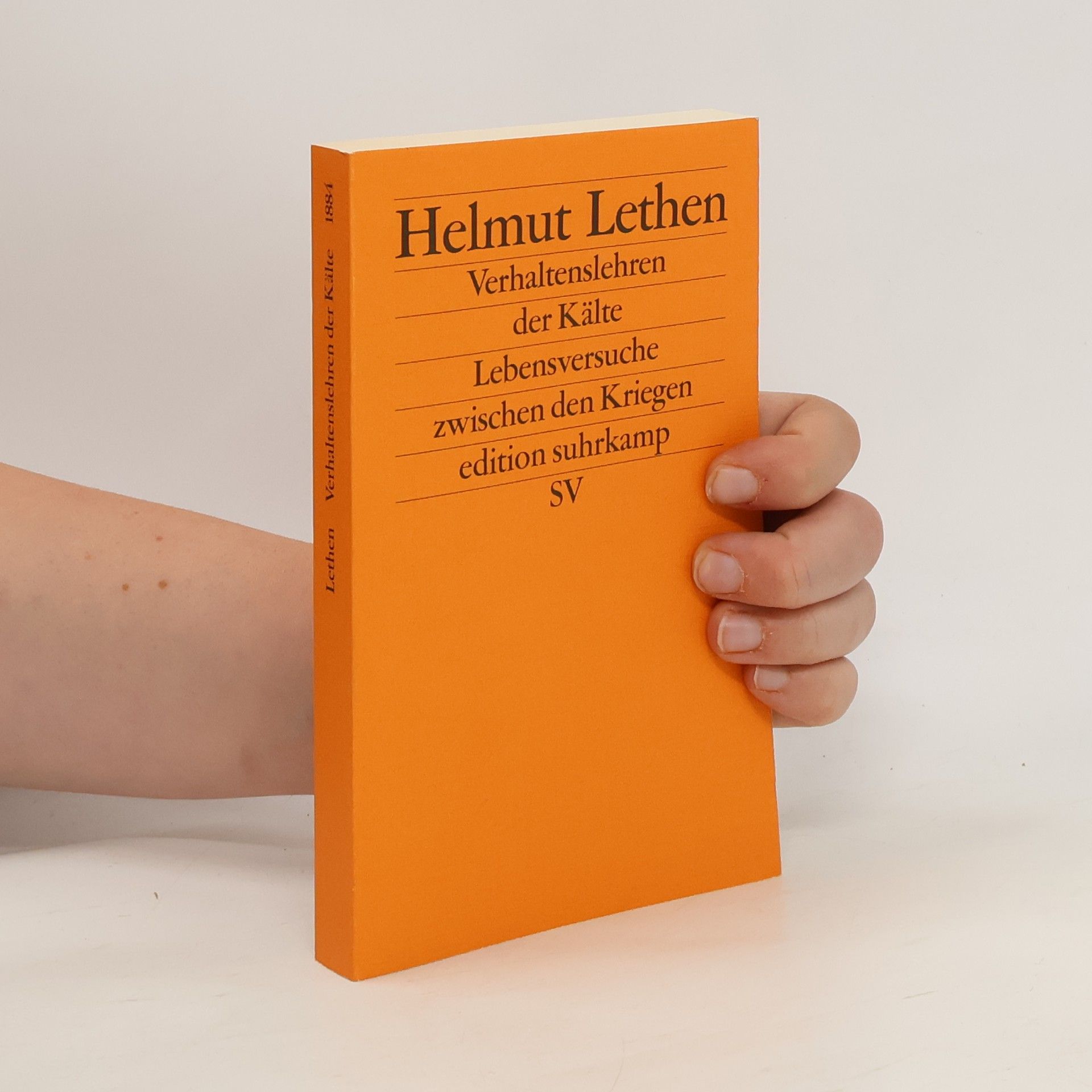 Helmut Lethen Verhaltenslehren der Kälte