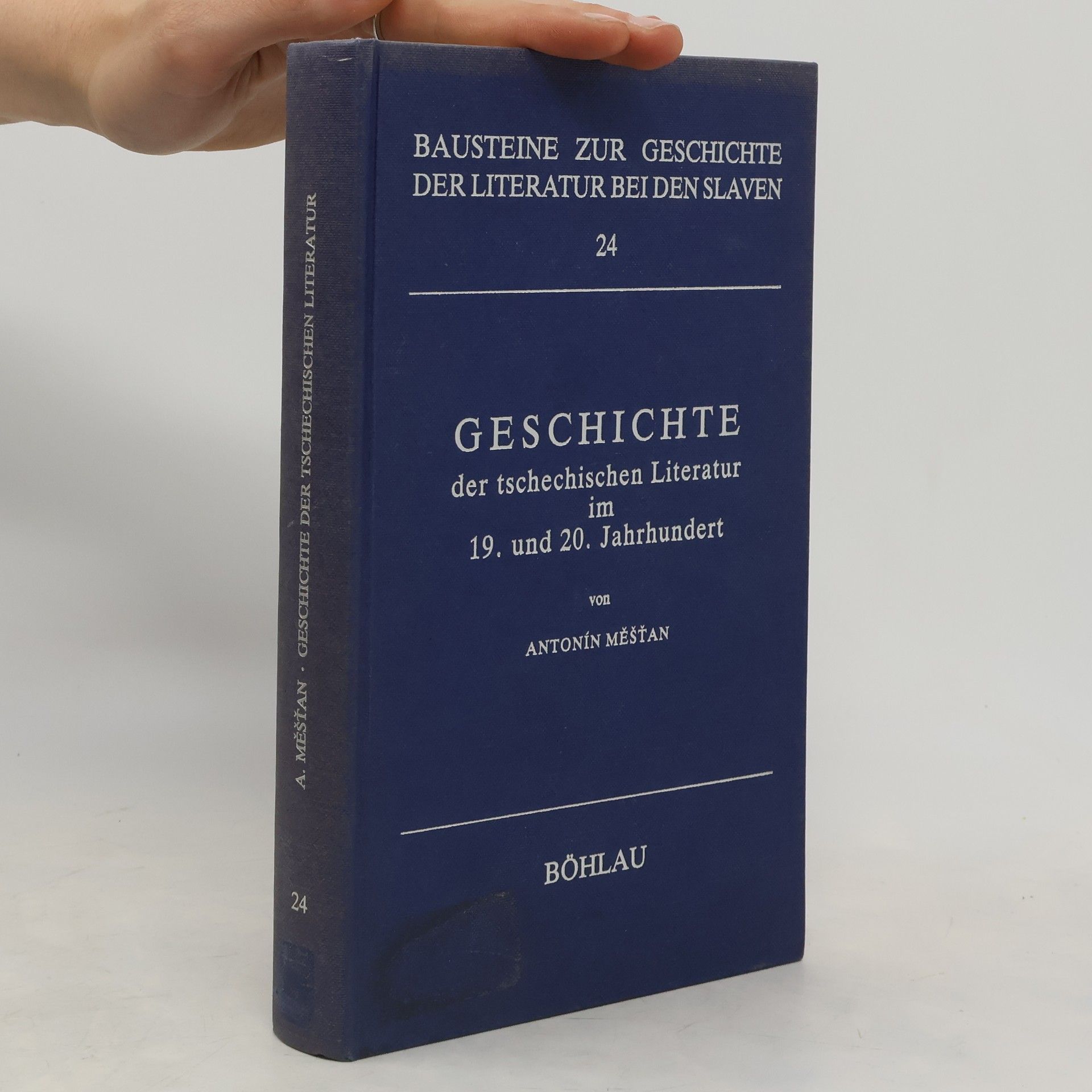 Antonín Měšťan Geschichte der tschechischen Literatur im 19. und 20. Jahrhundert