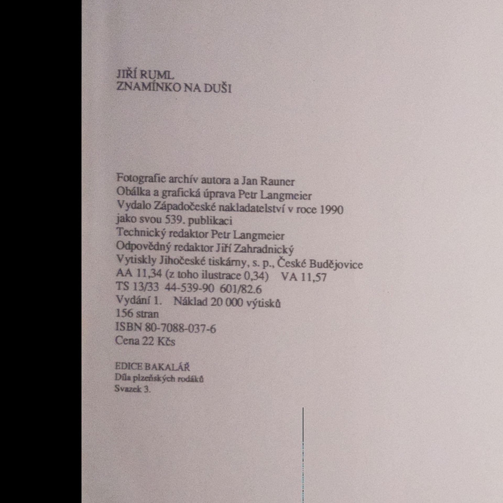 Jiří Ruml Znamínko na duši. Zápisky z vězení