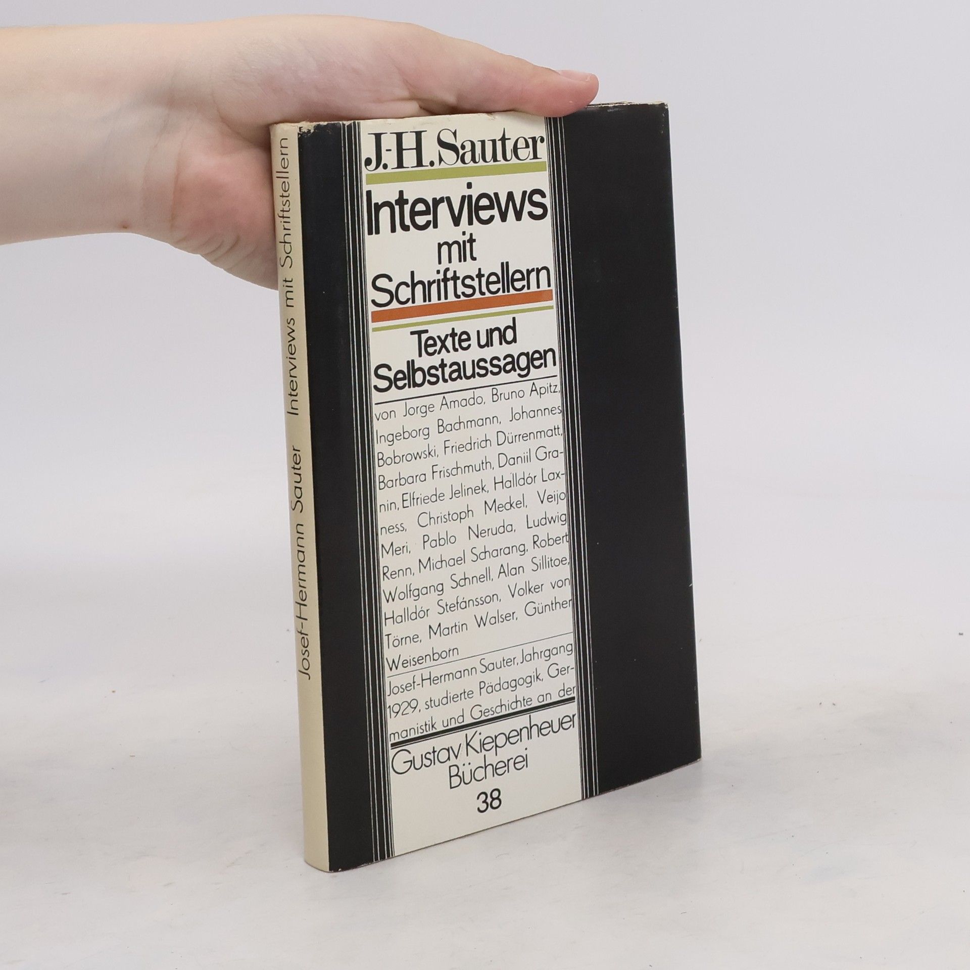 Josef-Hermann Sauter Interviews mit Schriftstellern