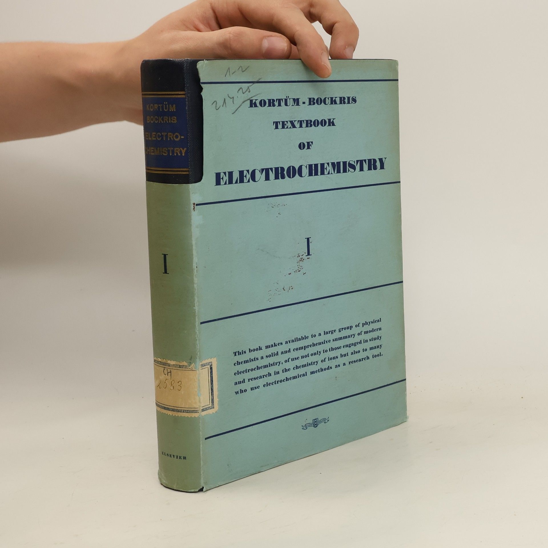 Gustav Kortüm Textbook of Electrochemistry I.