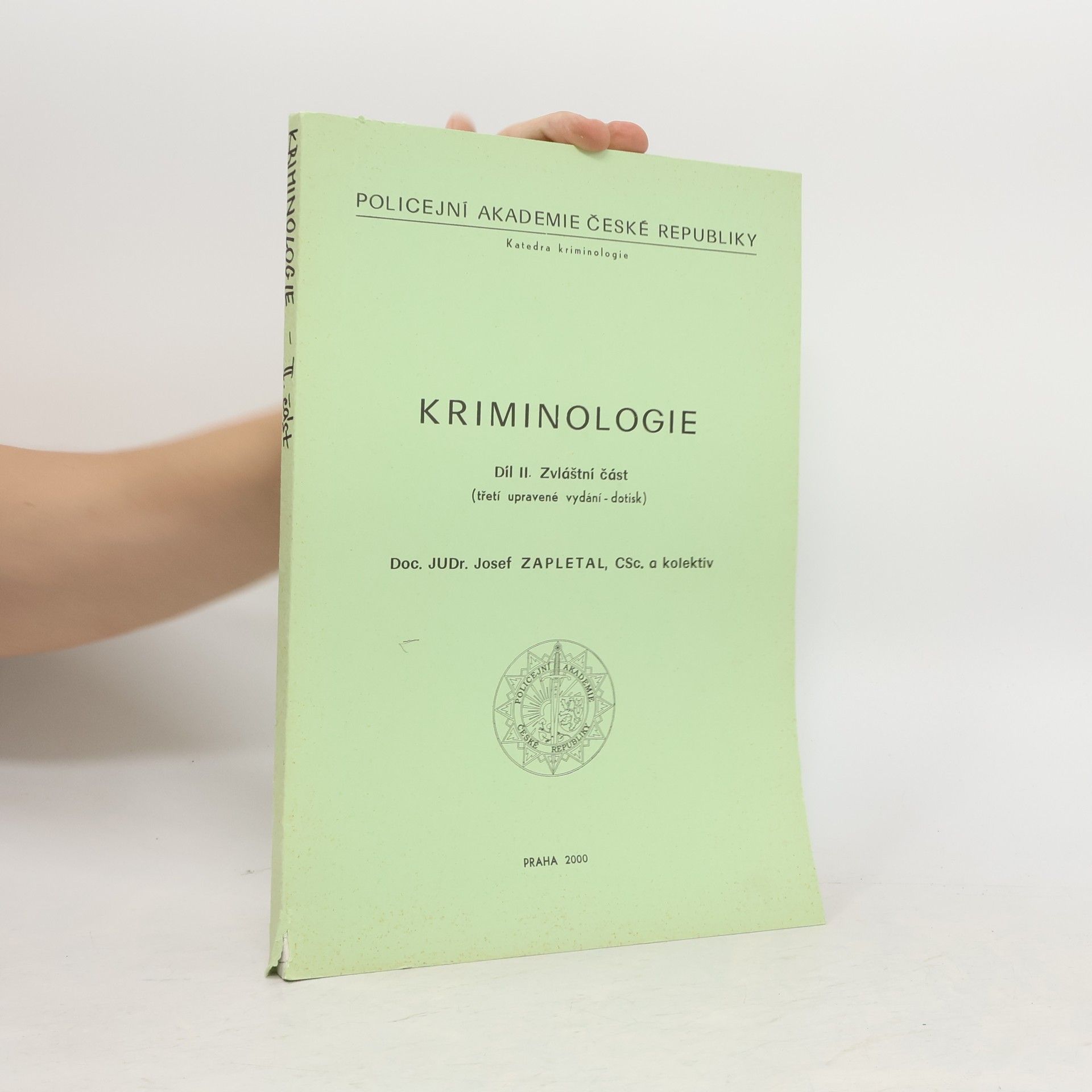 Josef Zapletal Kriminologie 2