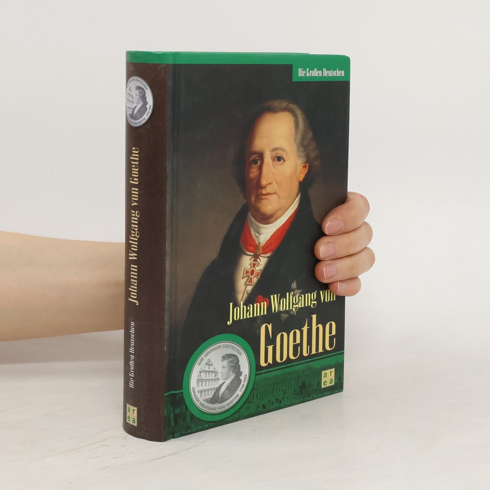 Thomas Carlyle Die Grossen Deutschen - Goethe - Bach - Friedrich der Grosse - 3 Bände mit 3 Münzen als Zugabe