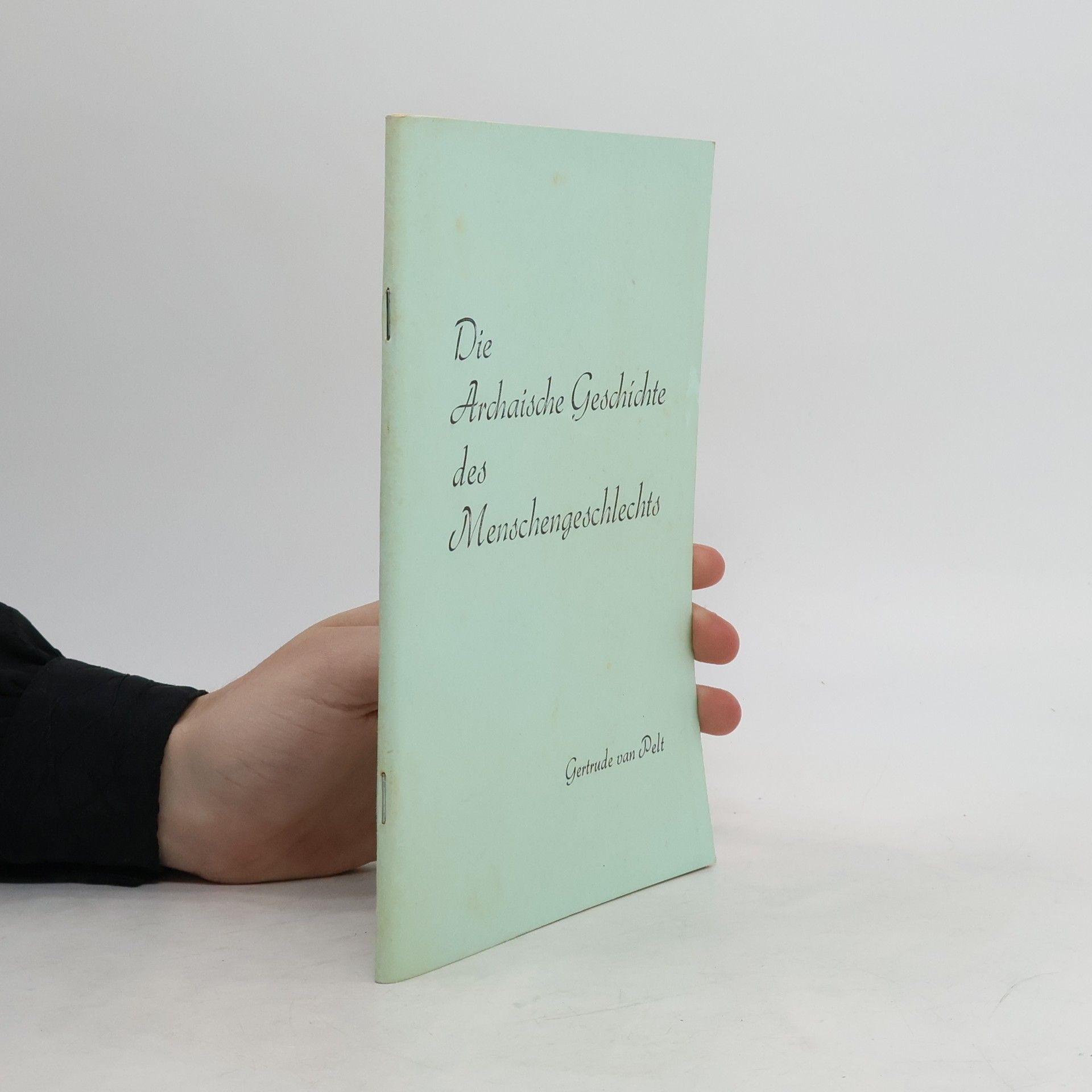 Gertrude van Pelt Die Archaische Geschichte des Menschengeschlechts