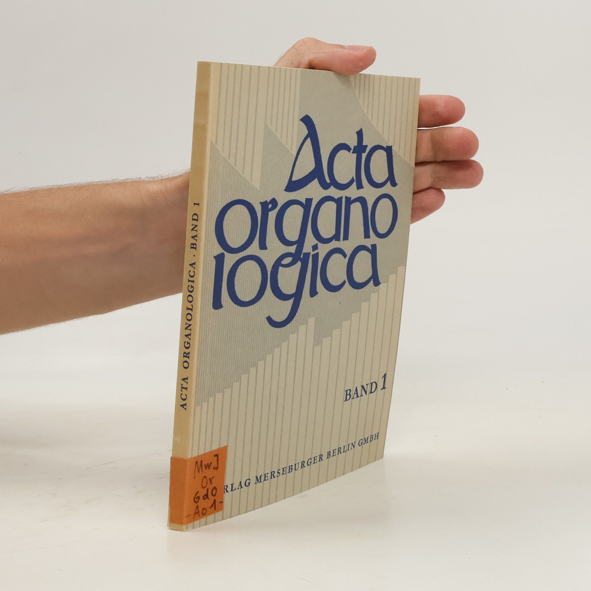 AA.VV. Acta organologica 1