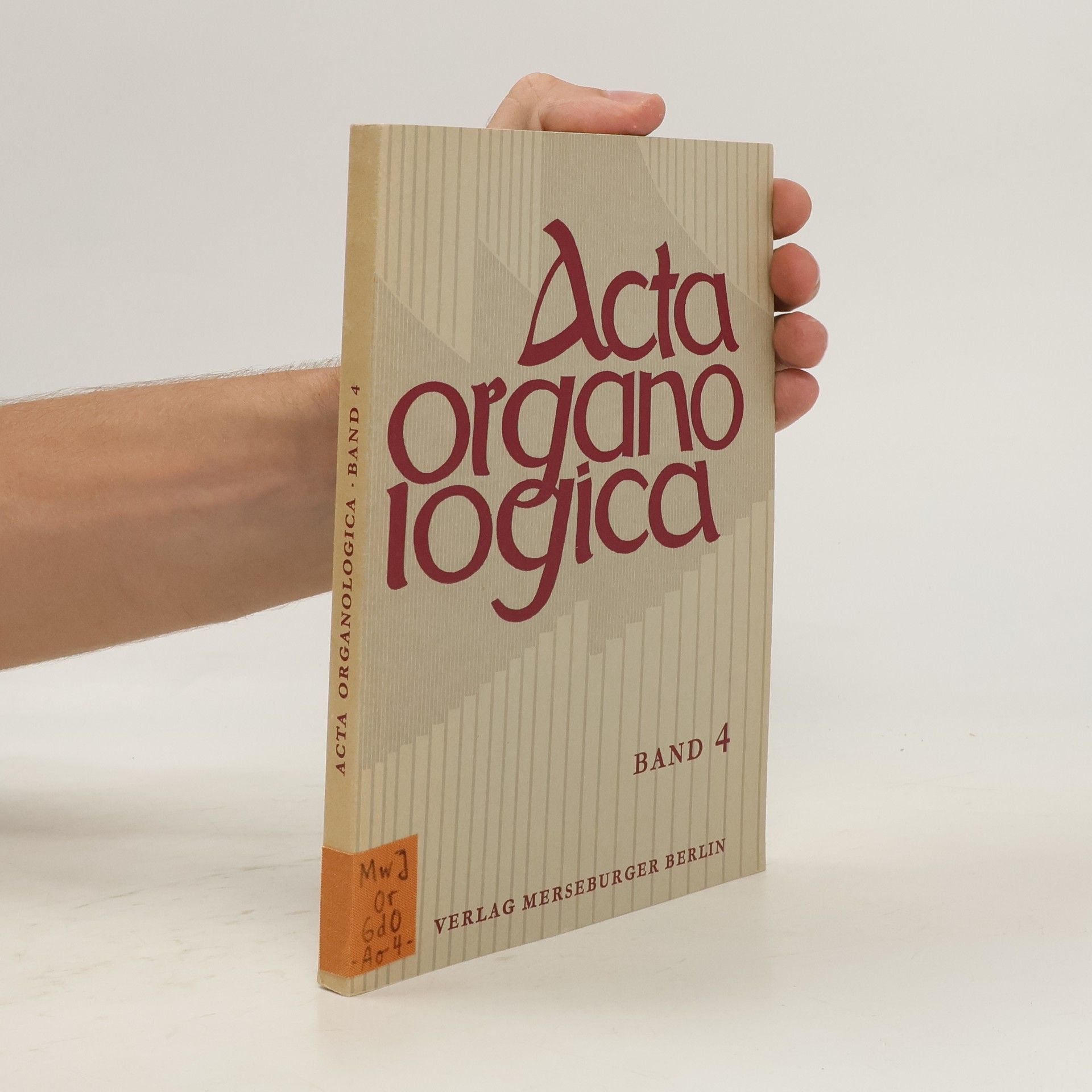 AA.VV. Acta organologica. Band 4