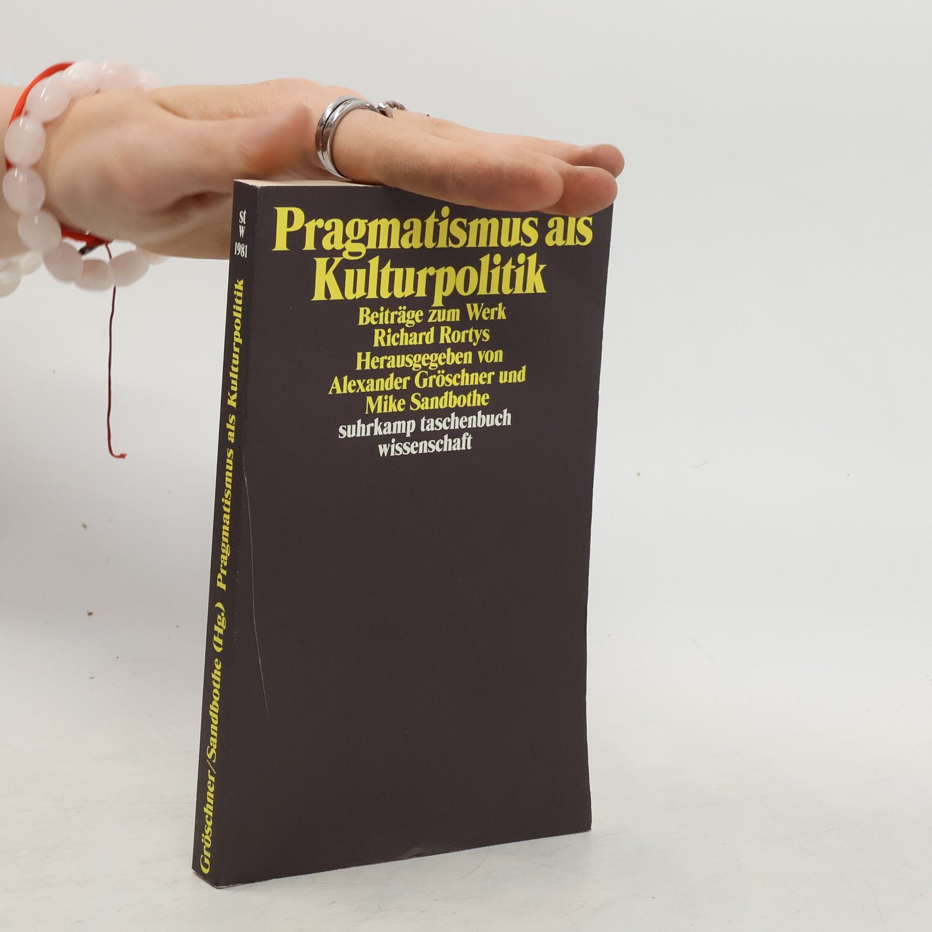 Alexander Gröschner Pragmatismus als Kulturpolitik