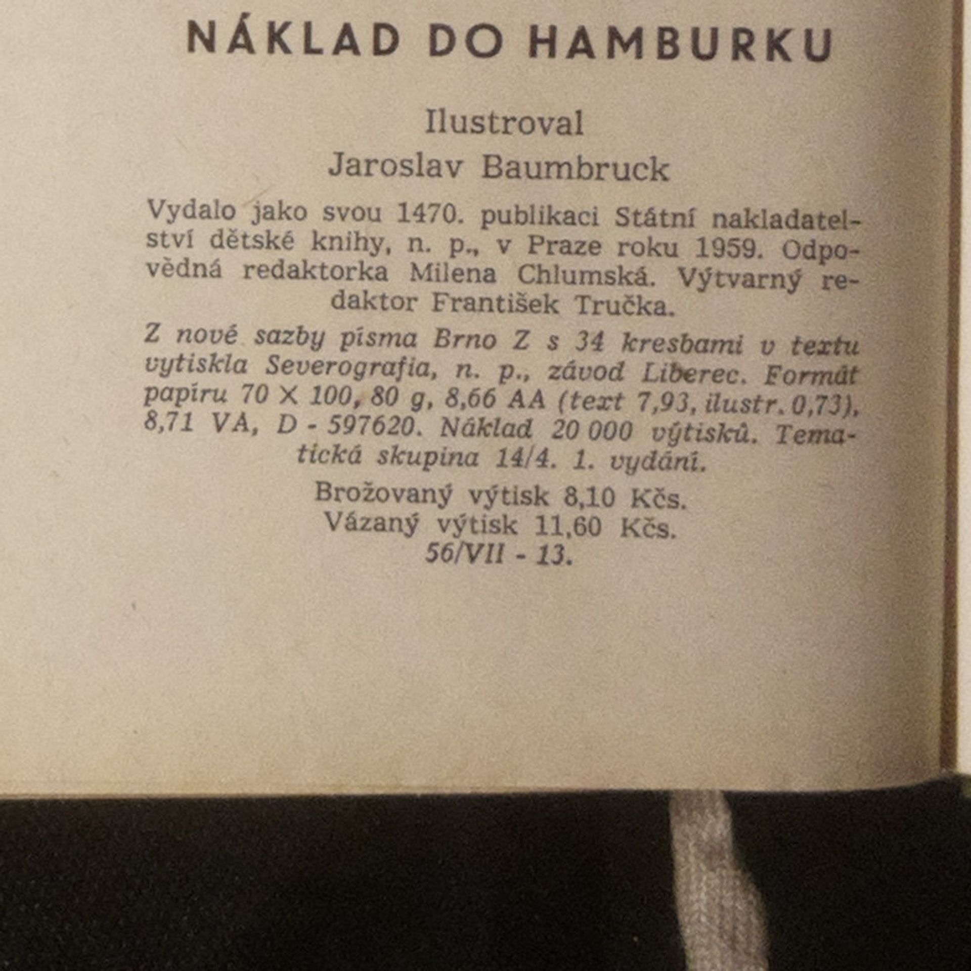 Vojtěch Cach Náklad do Hamburku
