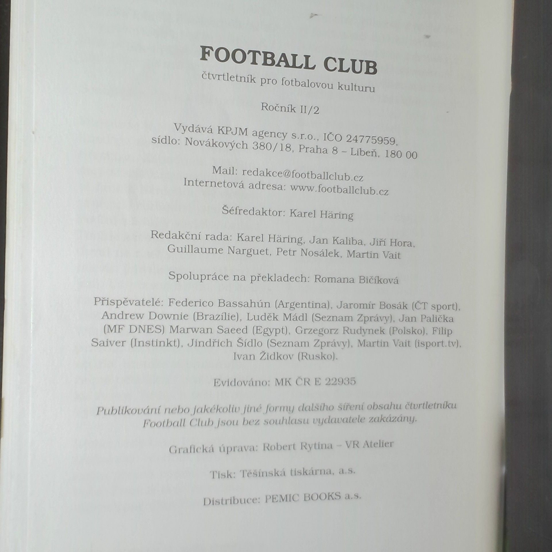Kolektiv autorů Football club 02/2018