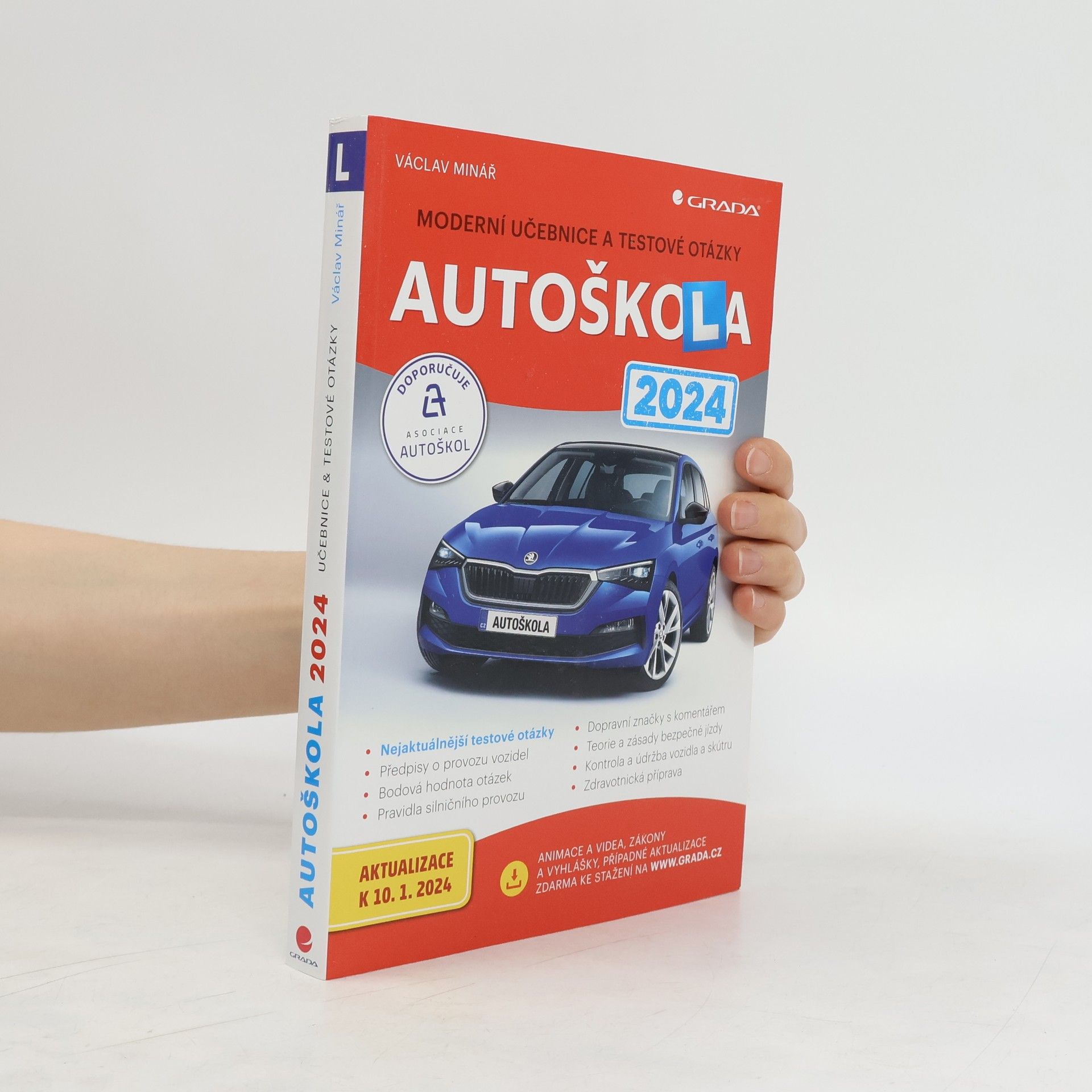 Václav Minář Autoškola 2024. Moderní učebnice a testové otázky