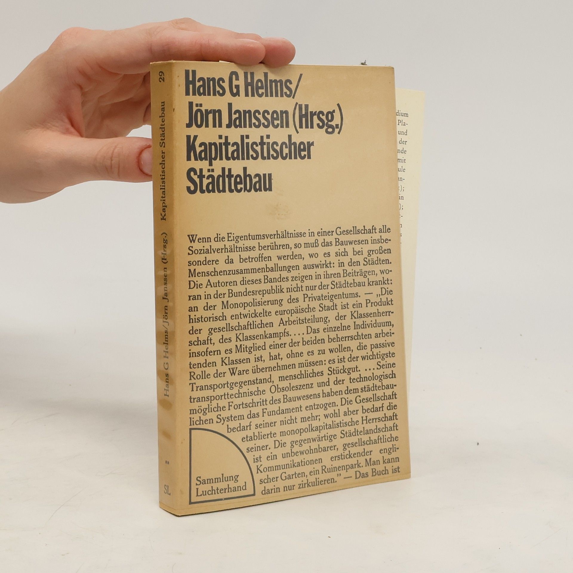 Hans G. Helms Kapitalistischer Städtebau