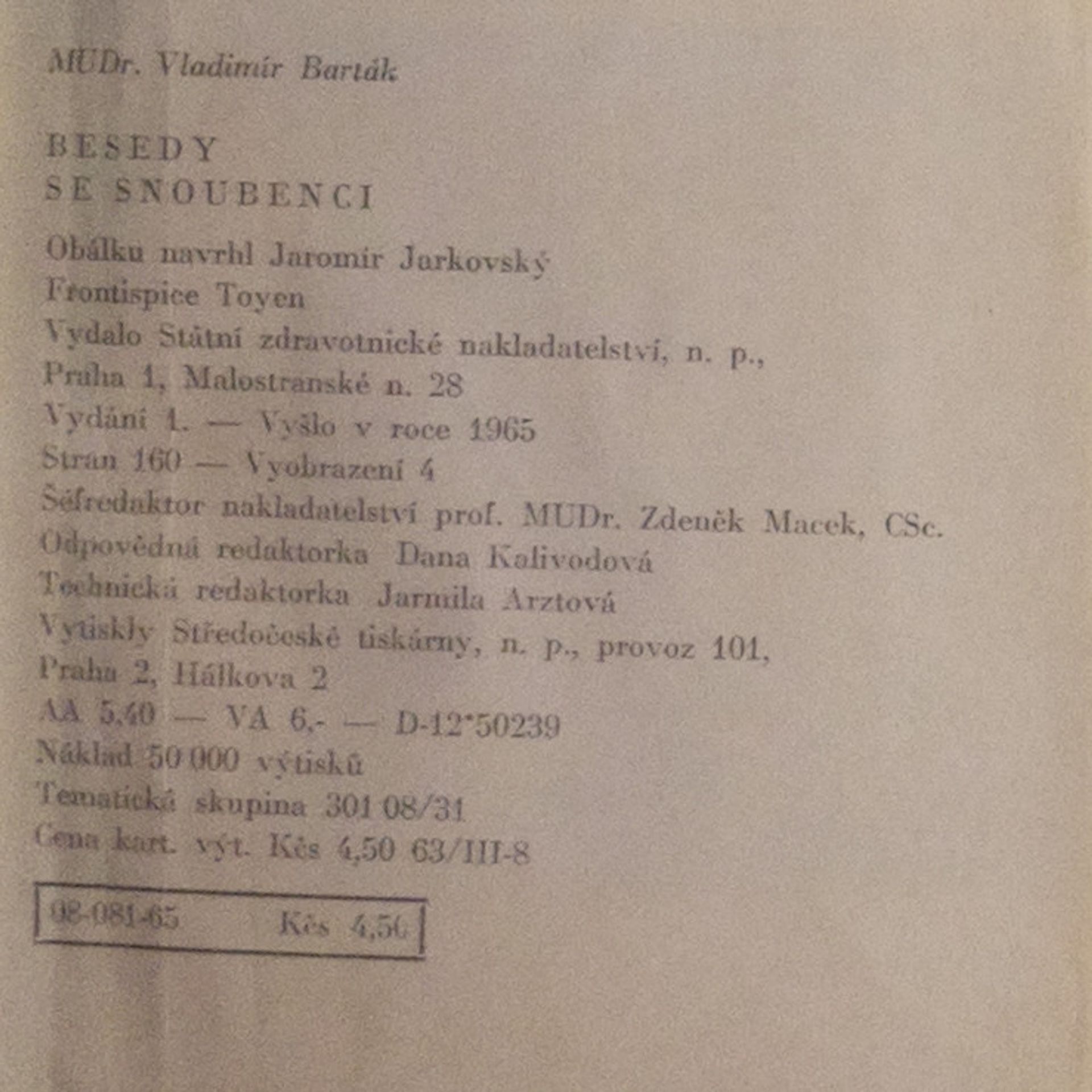 Vladimír Barták Besedy se snoubenci