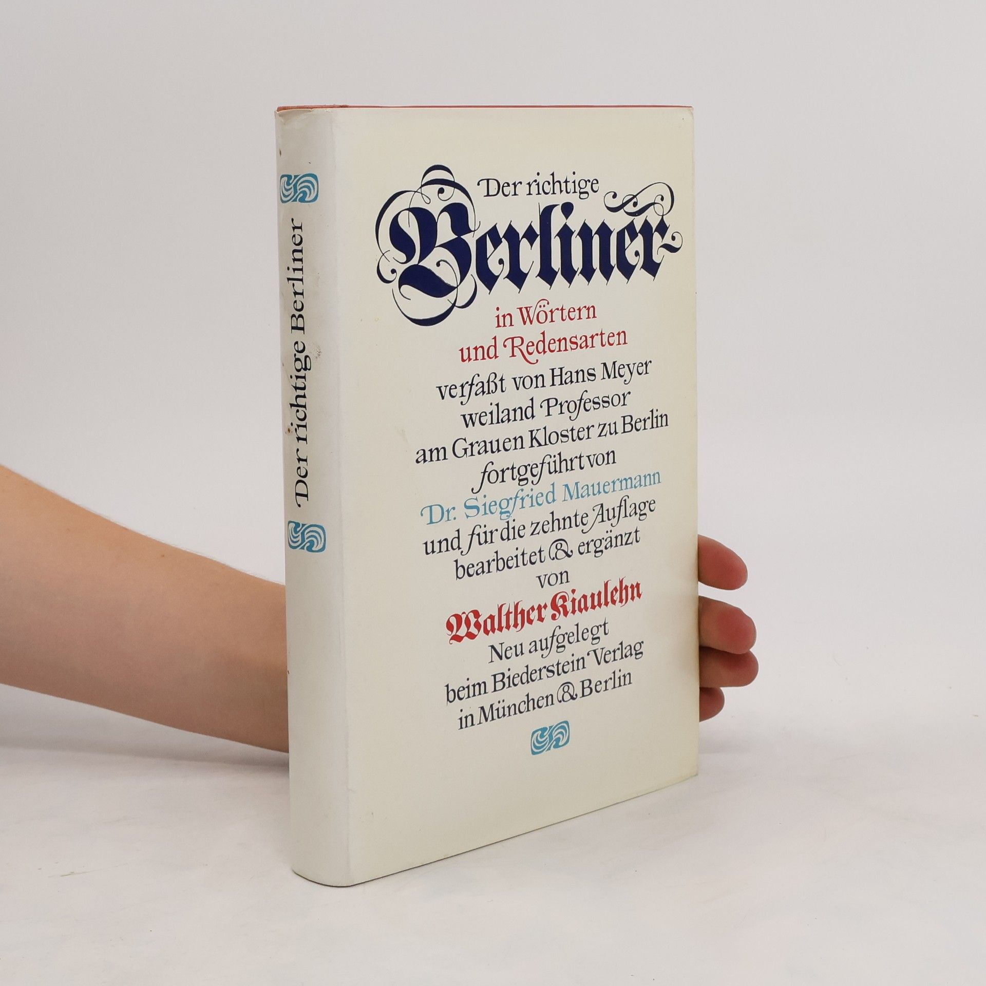 Hans Meyer Der richtige Berliner in Wörtern und Redensarten