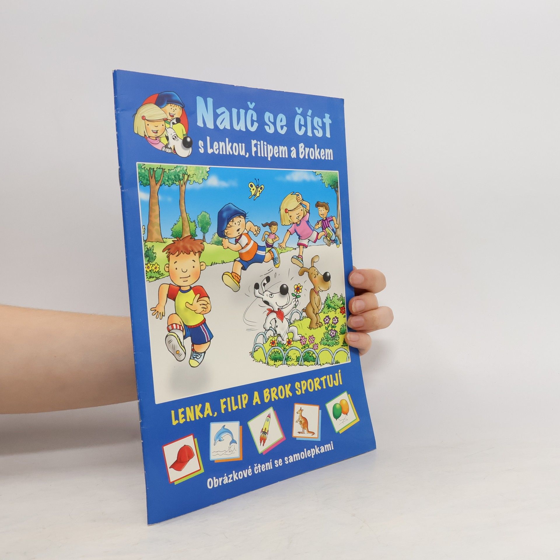 Lenia Major Lenka, Filip a Brok sportují - Obrázkové čtení se samolepkami