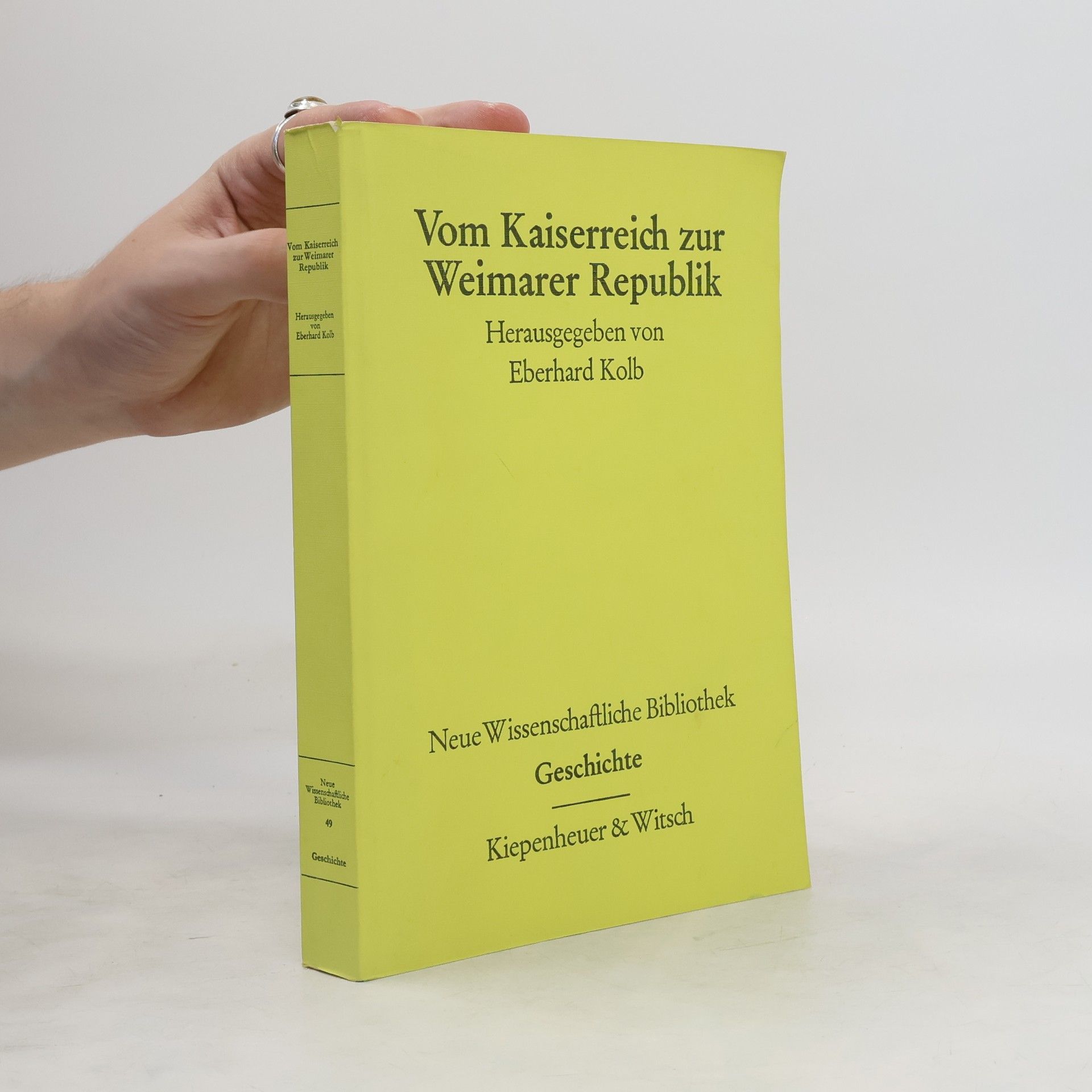 Eberhard Kolb Vom Kaiserreich zur Weimarer Republik