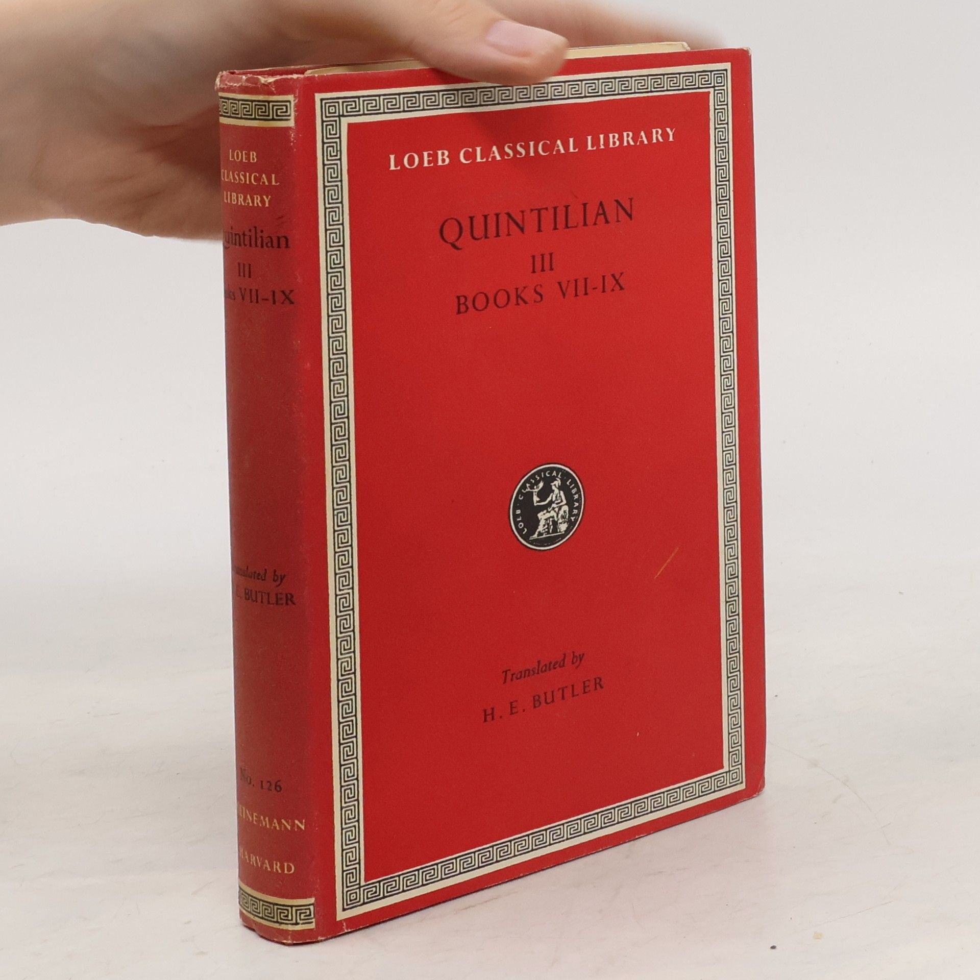 H. E. Butler Quintilian III. Books VII-IX