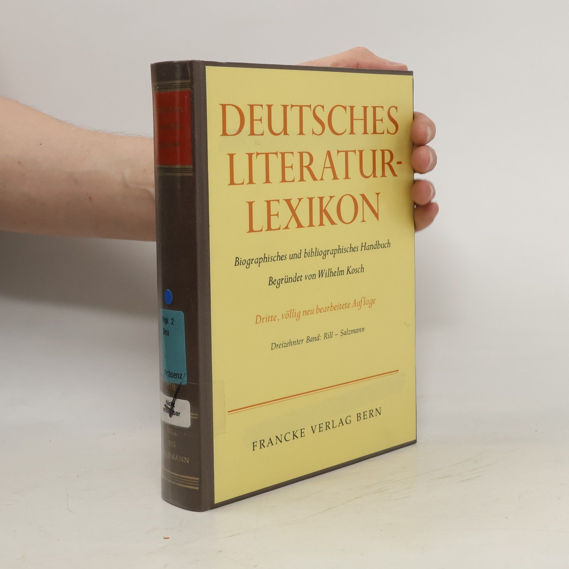 Ingrid Bigler-Marschall Deutsches Literatur-Lexikon : biographisch-bibliographisches Handbuch. Dreizehnter Band:, Rill - Salzmann
