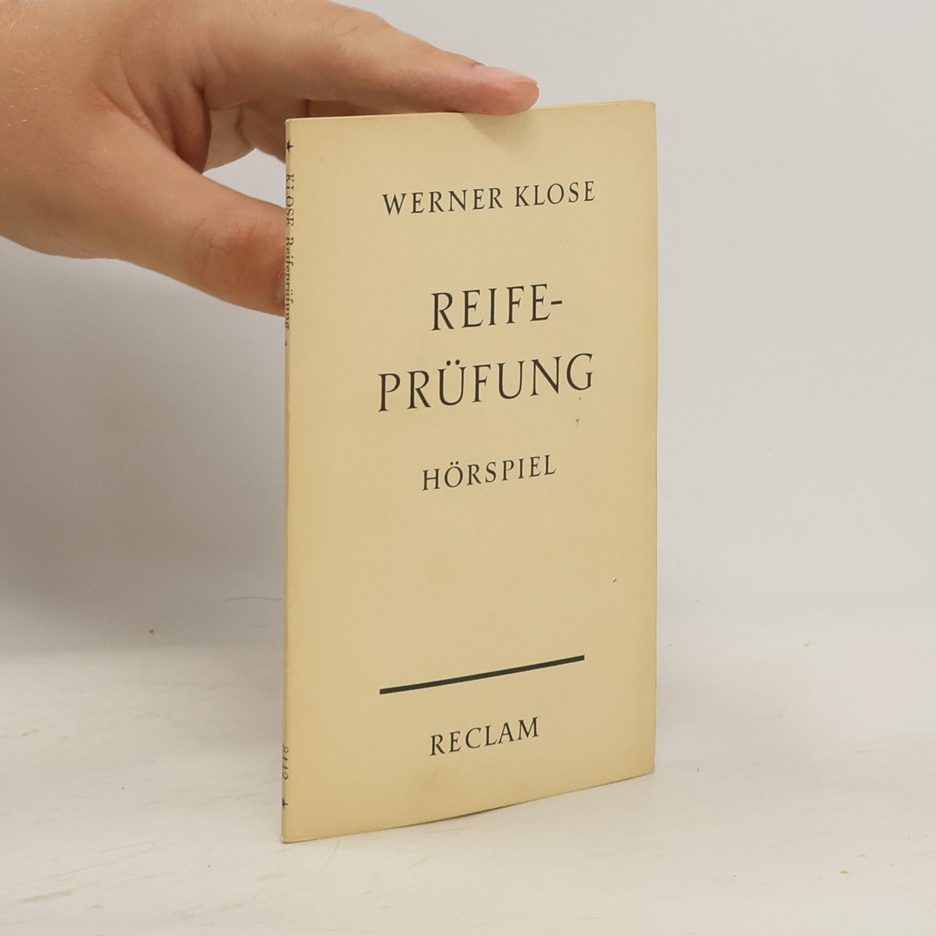 Werner Klose Reifeprüfung