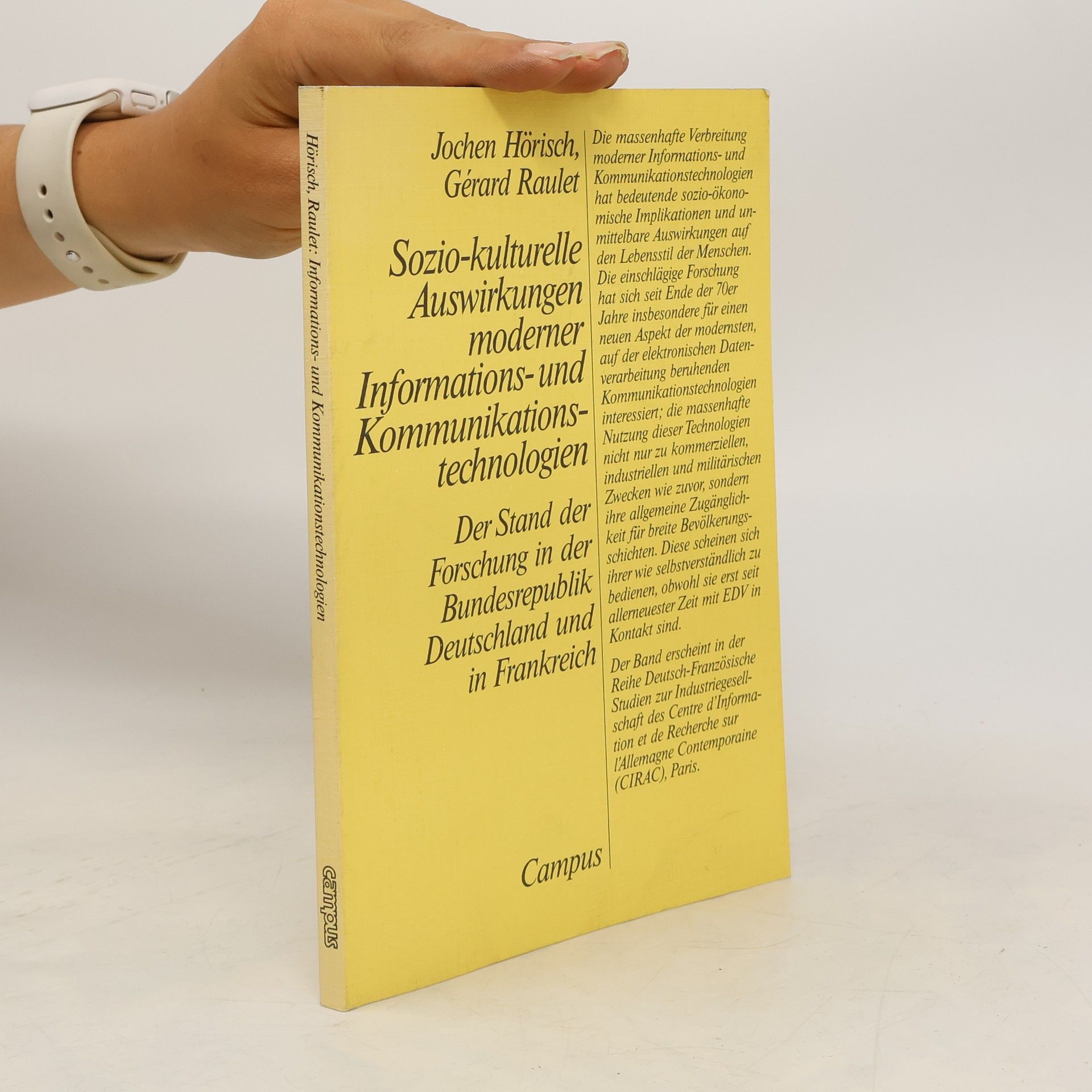 Jochen Hörisch Sozio-kulturelle Auswirkungen moderner Informations- und Kommunikationstechnologien