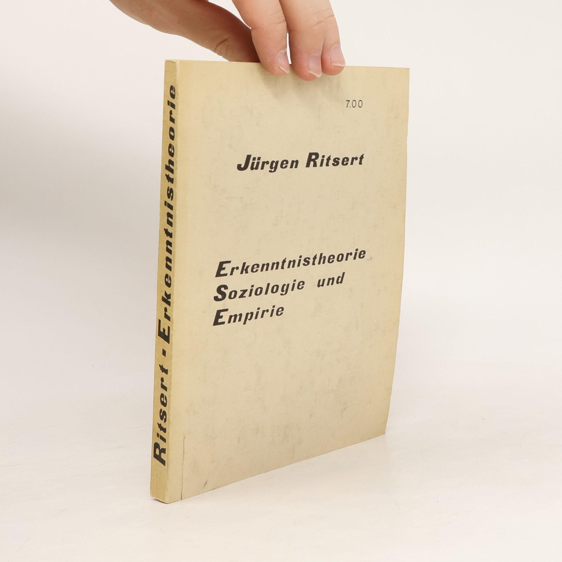 Jürgen Ritsert Erkenntnistheorie Soziologie und Empirie