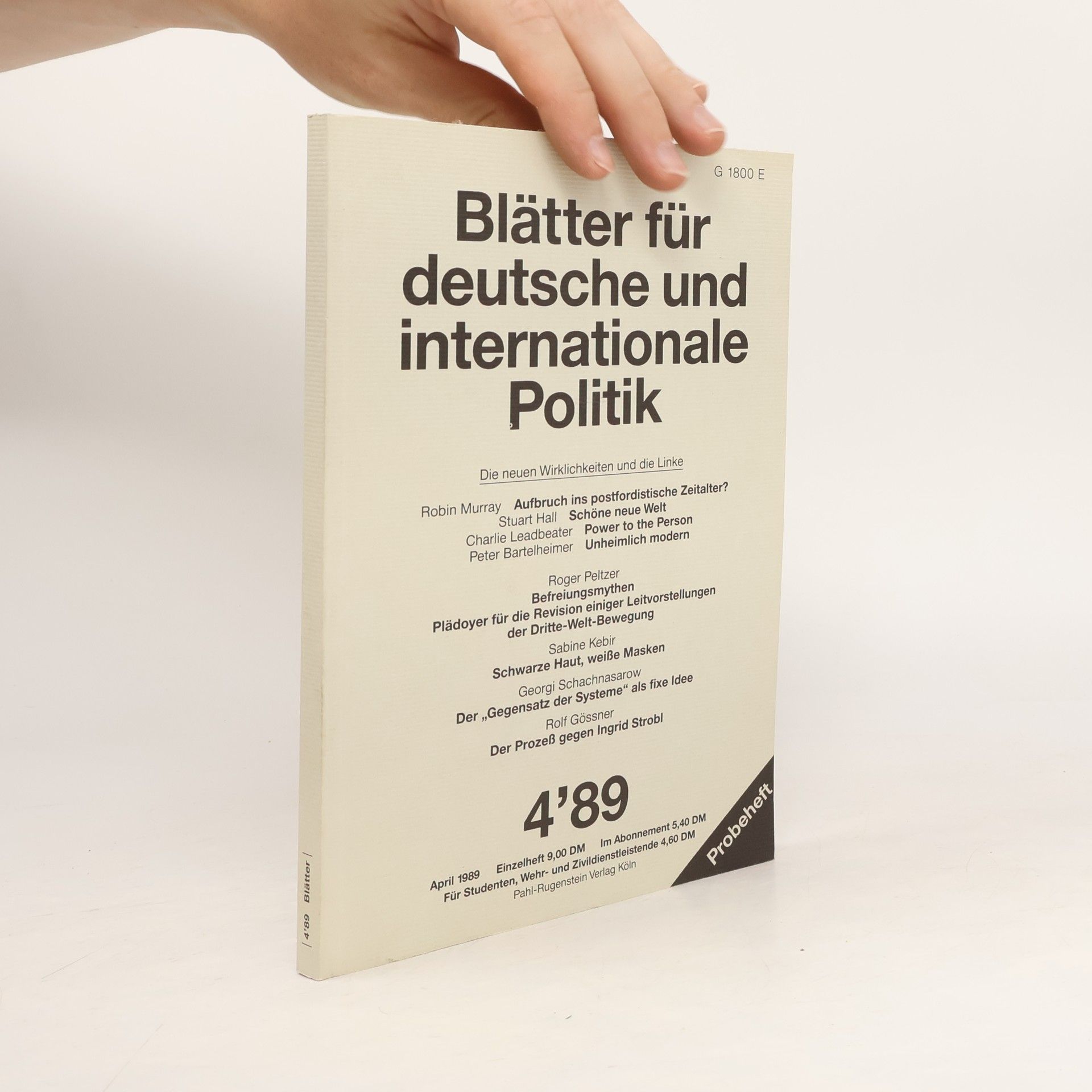 kolektiv Blätter für deutsche und internationale Politik 4'89