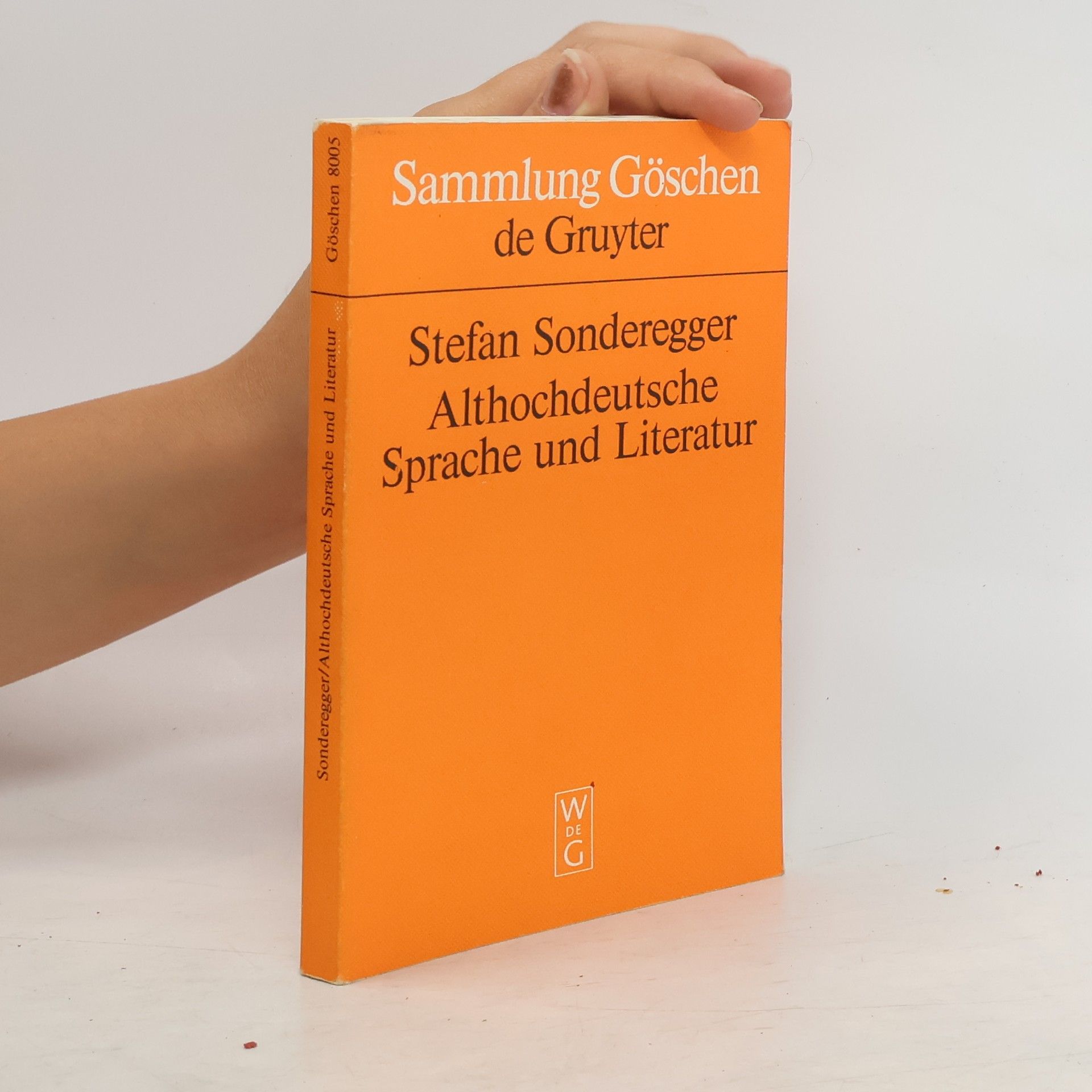 Stefan Sonderegger Althochdeutsche Sprache und Literatur