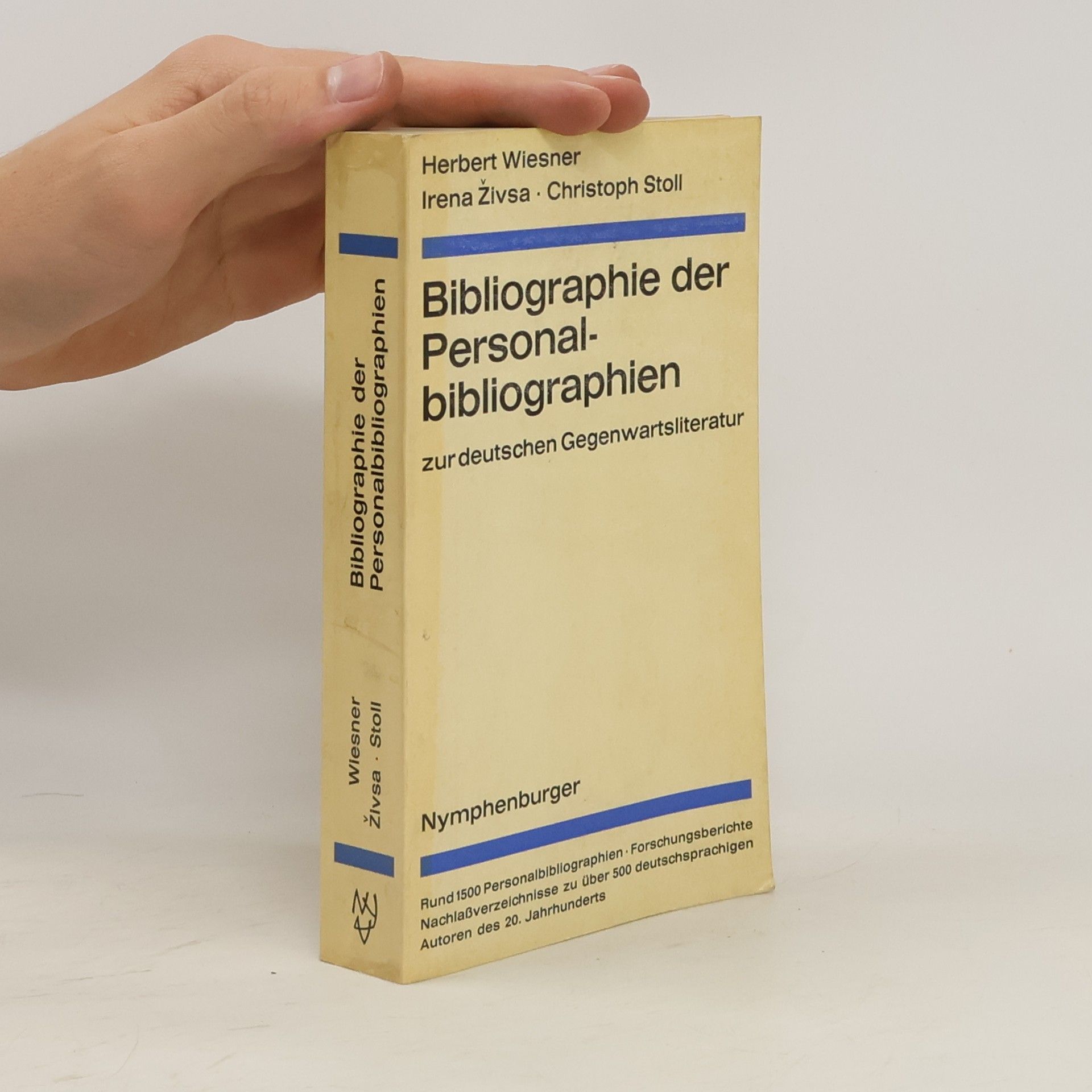 Herbert Wiesner Bibliographie der Personalbibliographien zur deutschen Gegenwartliteratur