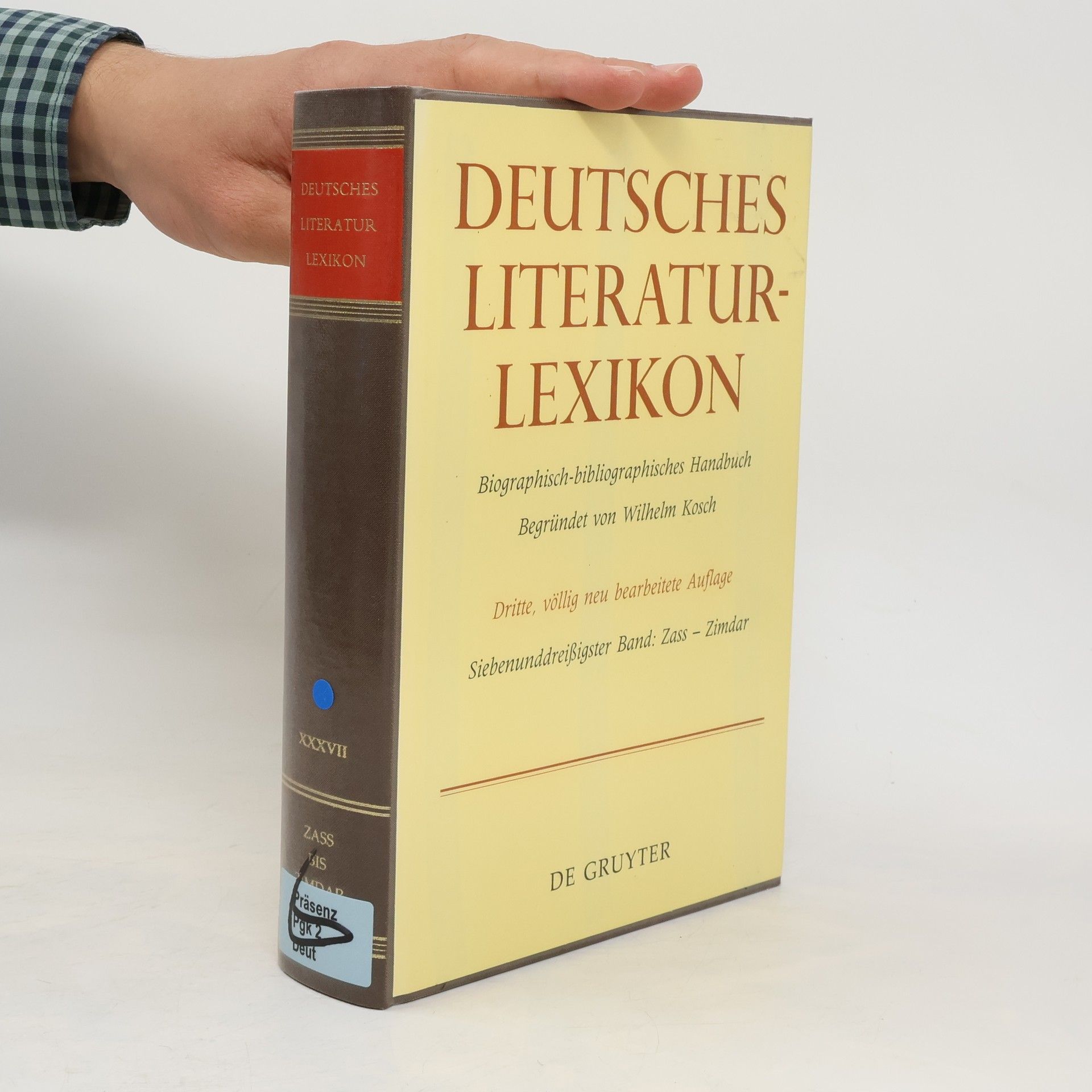 Wolfgang Achnitz Deutsches Literatur-Lexikon. Siebenunddreissigster Band, Zass-Zimdar