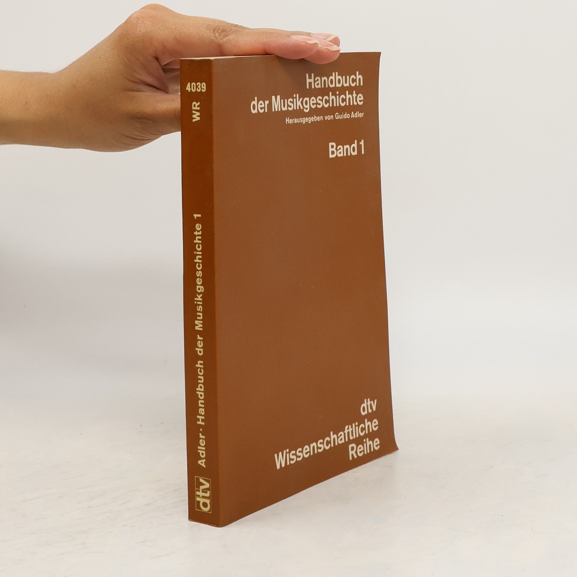 Guido Adler Handbuch der Musikgeschichte 1