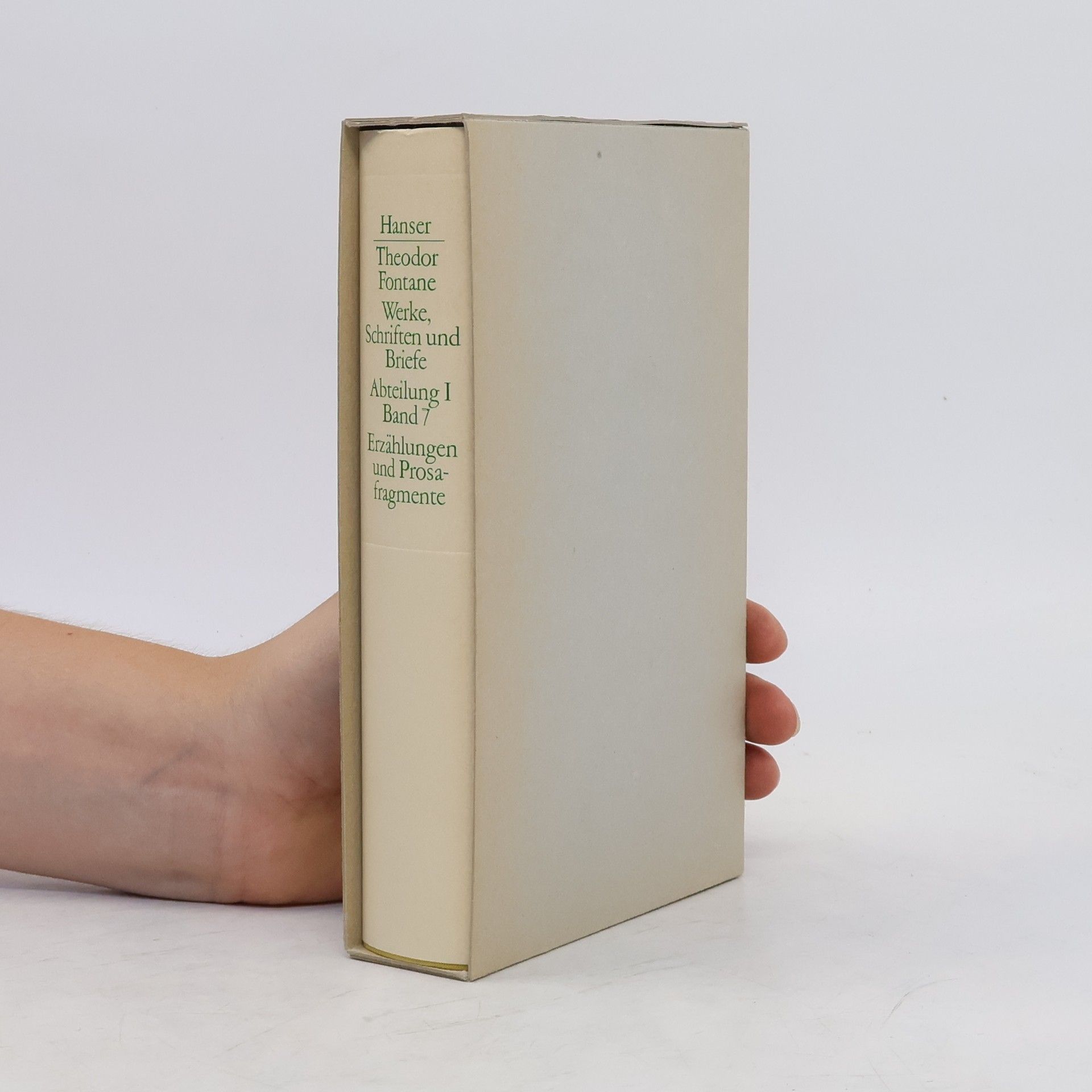Theodor Fontane Werke, Schriften und Briefe I/7