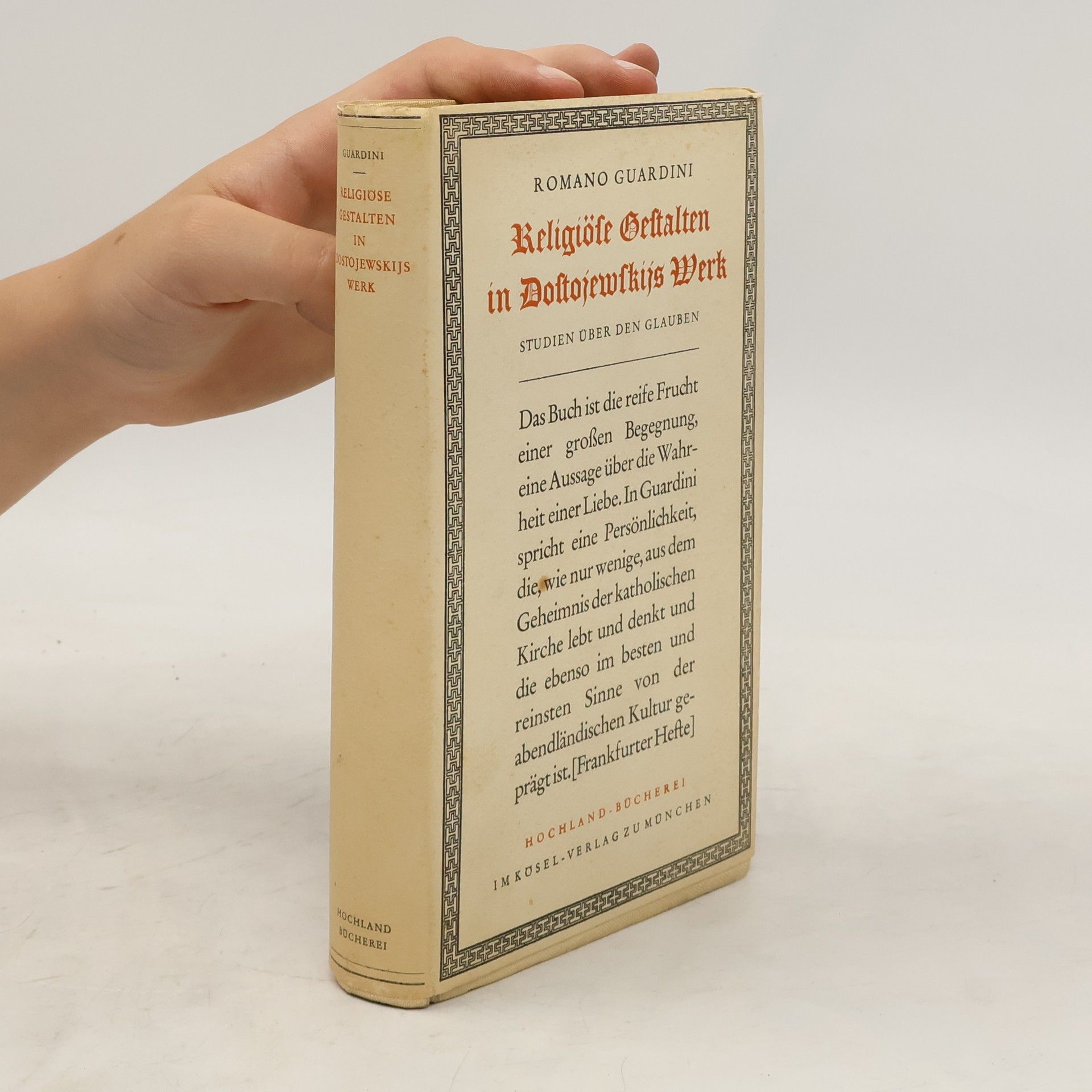 Romano Guardini Religiöse Gestalten in Dostojewskijs Werk