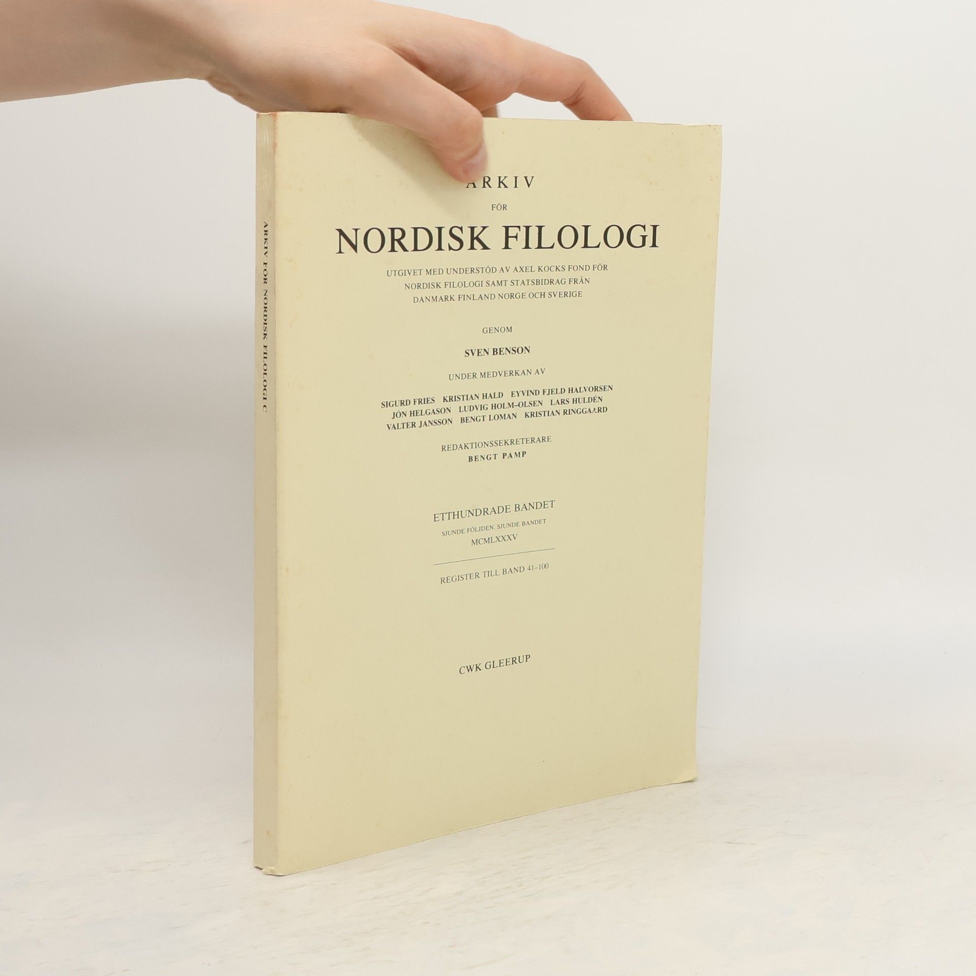 Sven Benson Arkiv för nordisk filologi