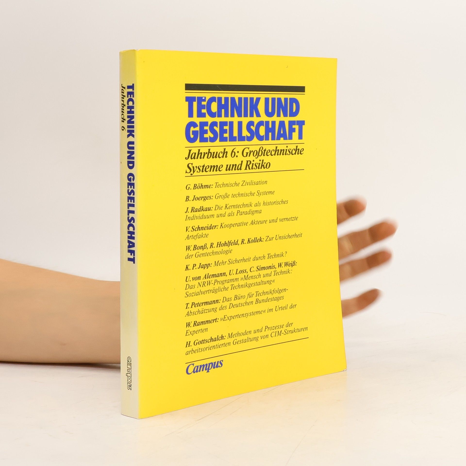 Gotthard Bechmann Großtechnische Systeme und Risiko