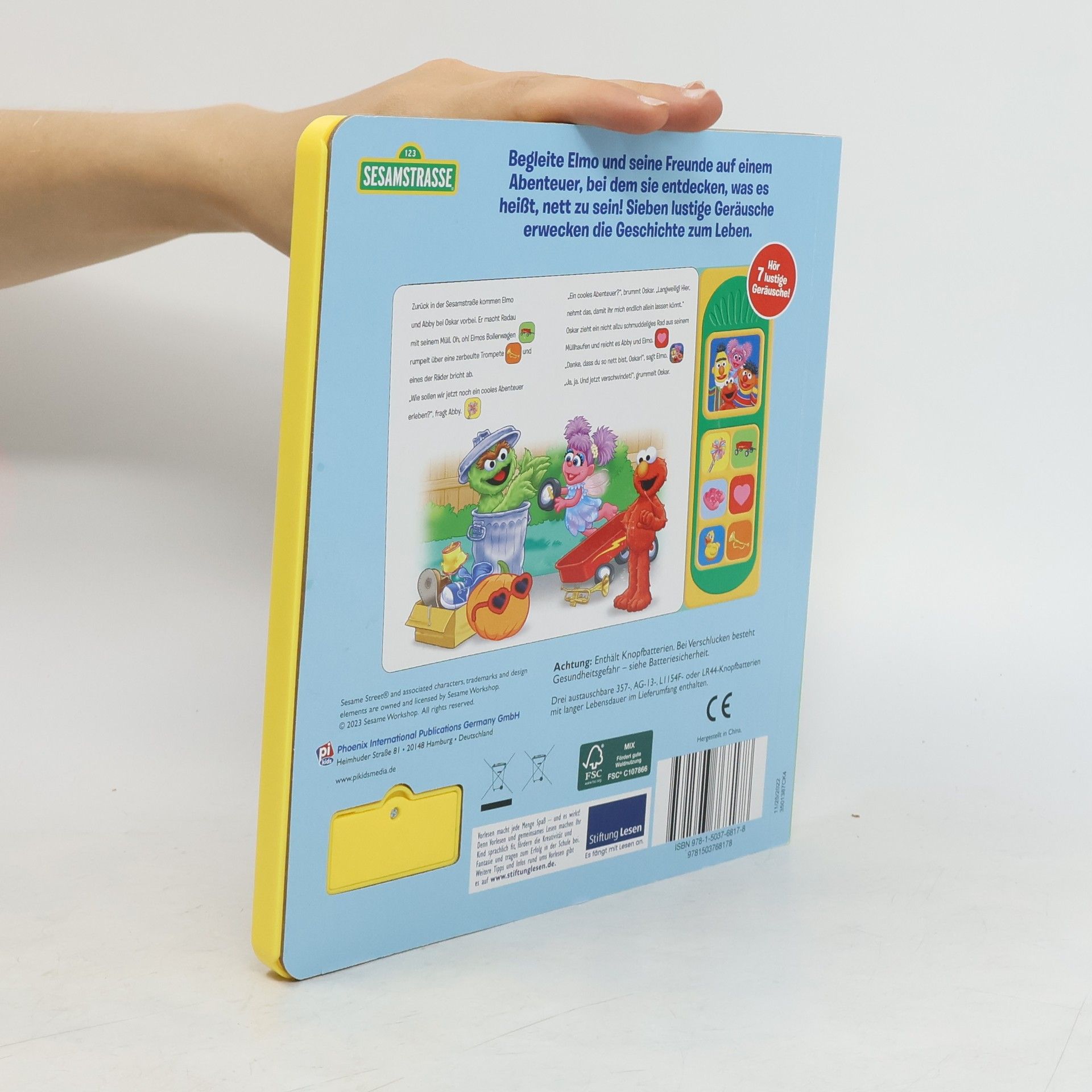 Autorenkollektiv Sesamstraße - Nett sein ist cool! - Soundbuch - Pappbilderbuch mit 7 Geräuschen