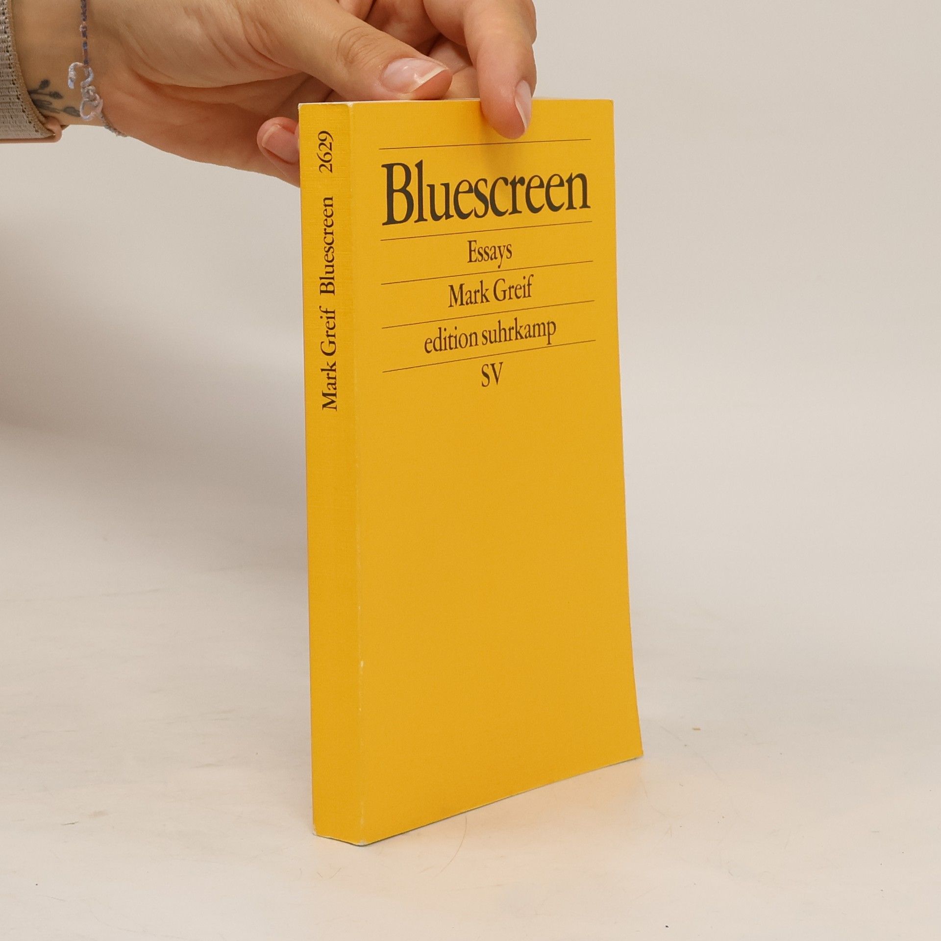 Mark Greif Bluescreen. Essays