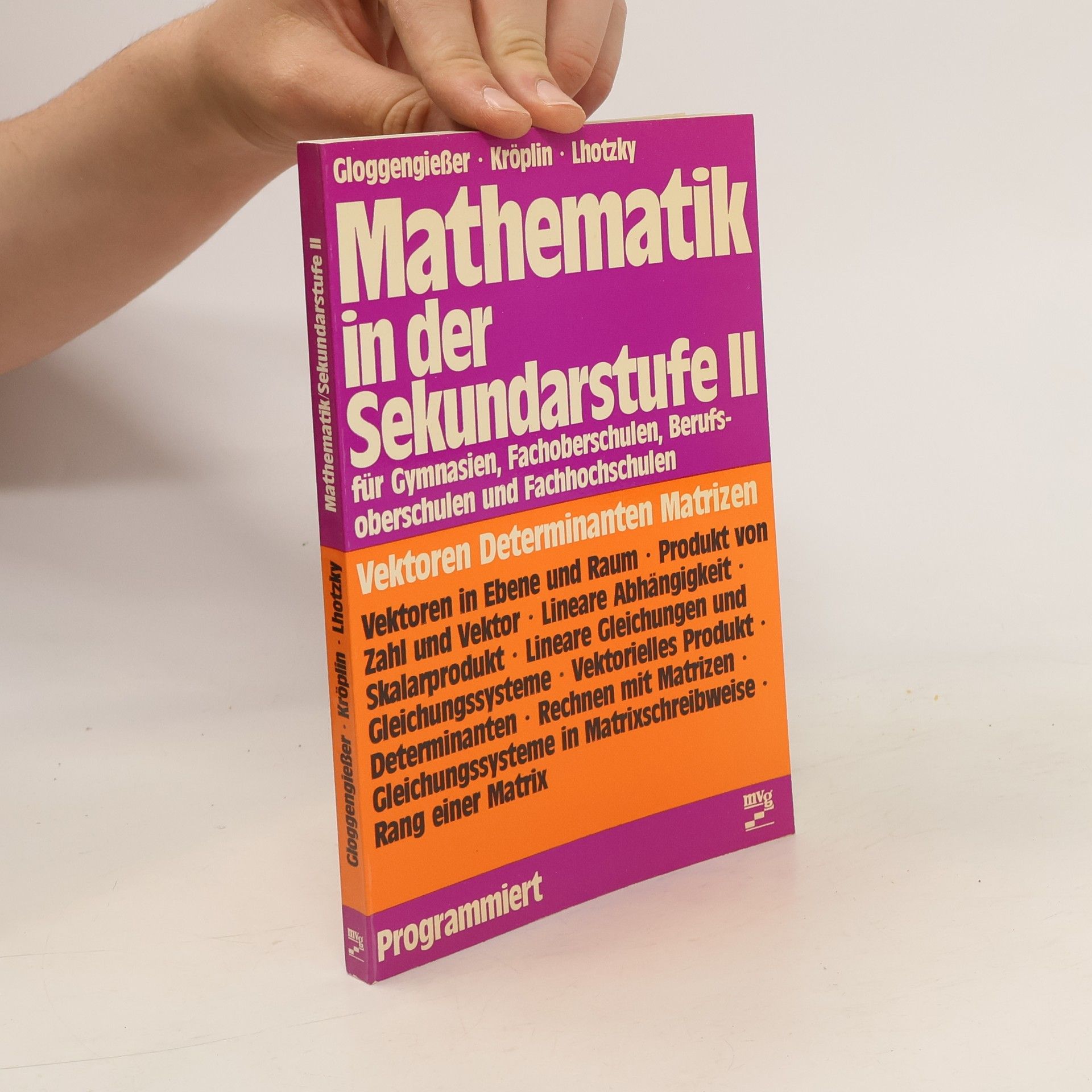 Helmut Gloggengiesser Mathematik in der Sekundarstufe II