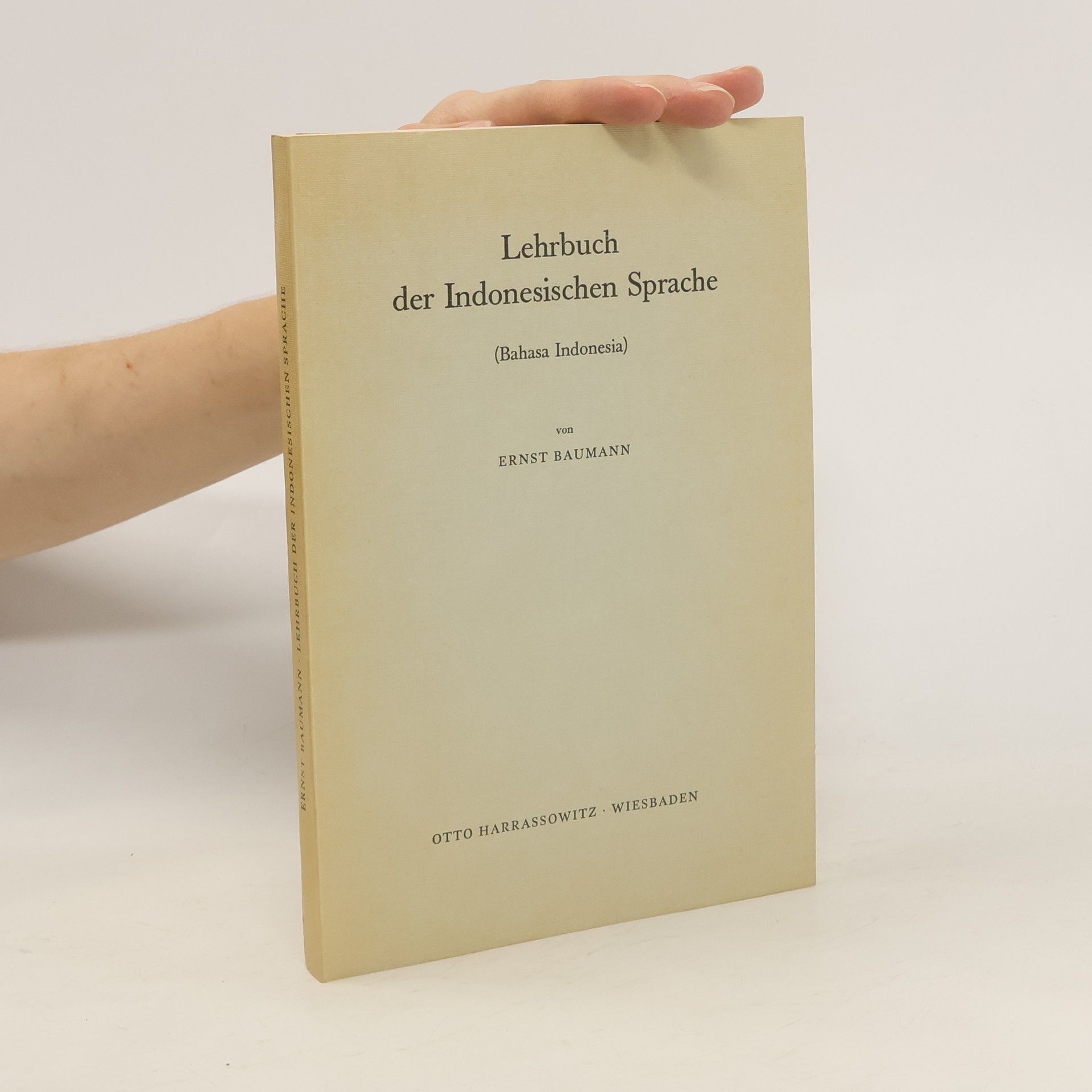 Ernst Baumann Lehrbuch der Indonesischen Sprache