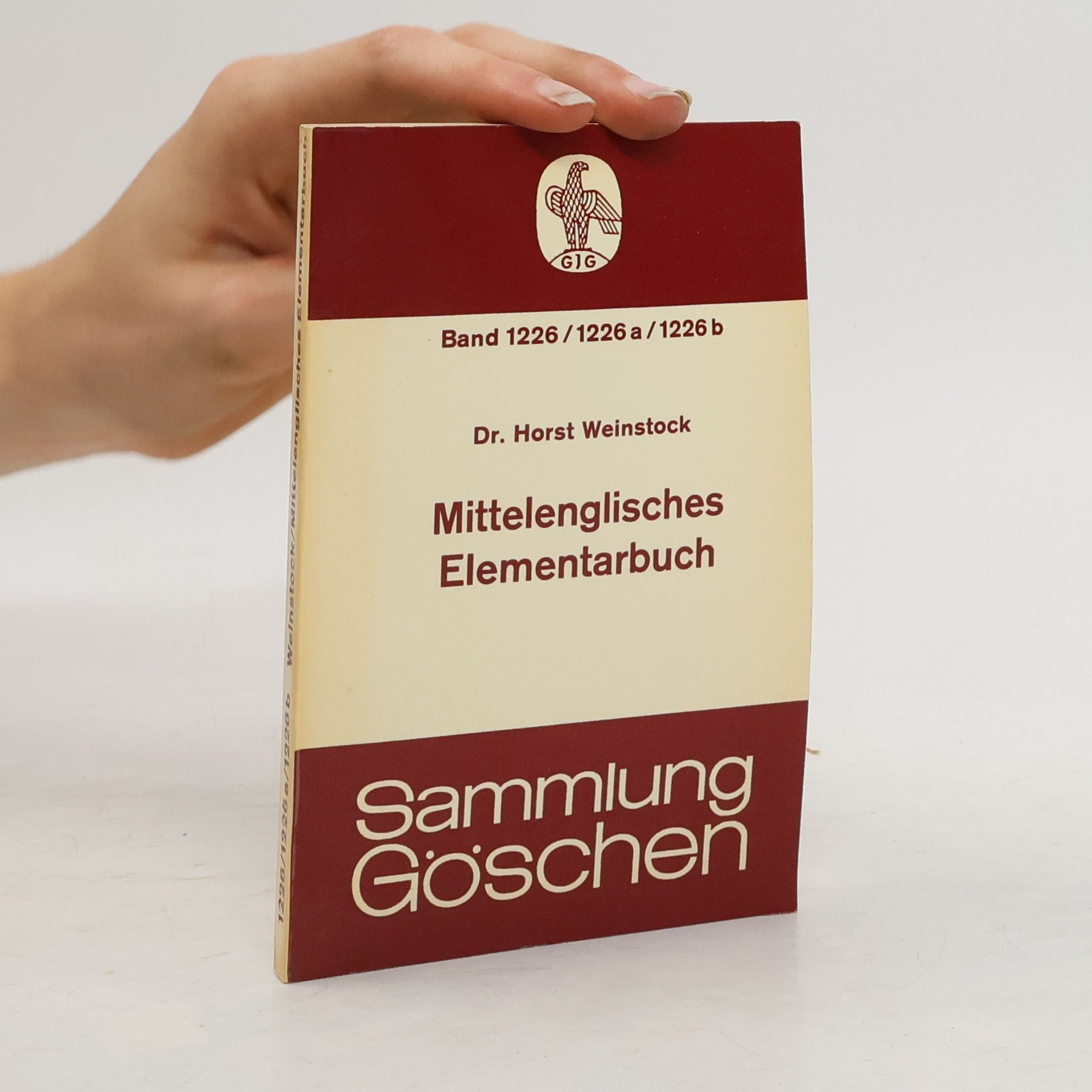 Horst Weinstock Mittelenglisches Elementarbuch