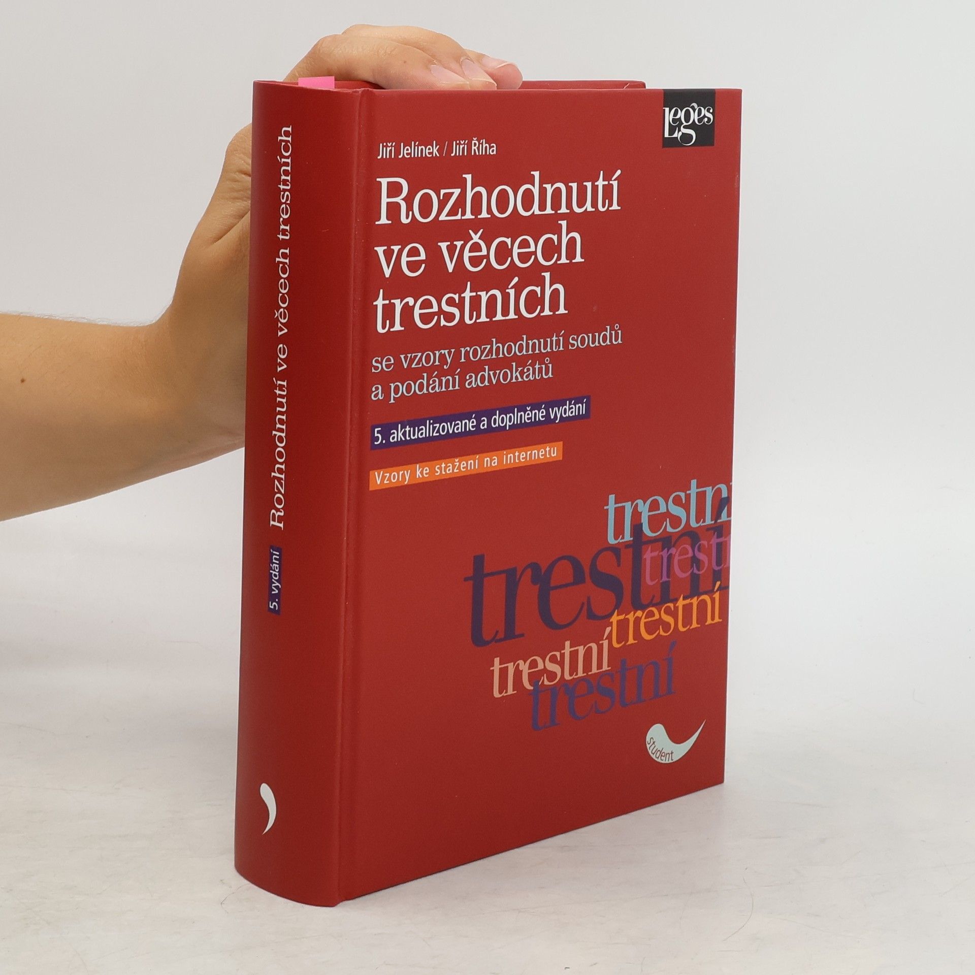Jiří Jelínek Rozhodnutí ve věcech trestních. Se vzory rozhodnutí soudů a podání advokátů